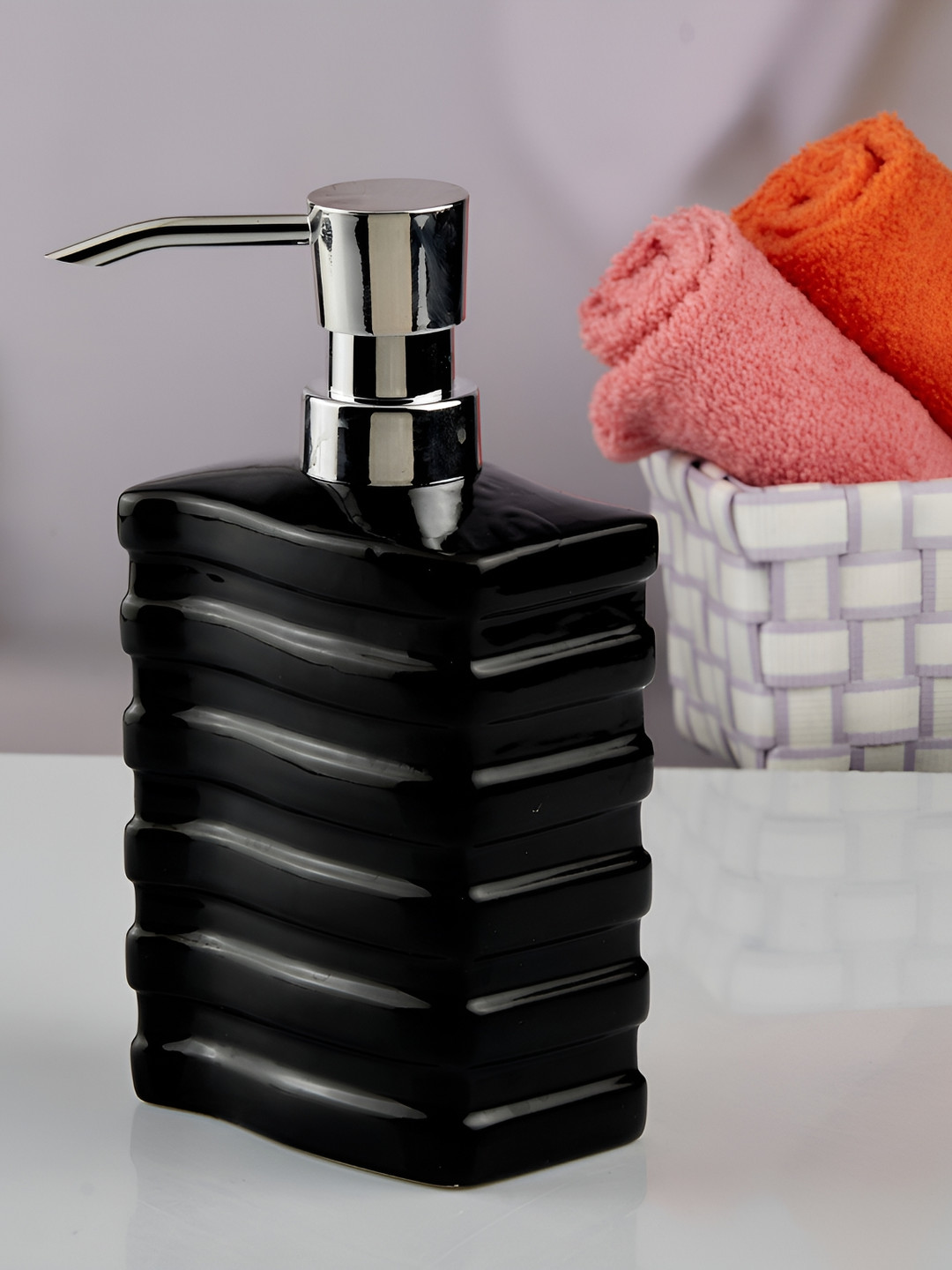 Kookee Black Ceramic Soap Dispenser 400ml