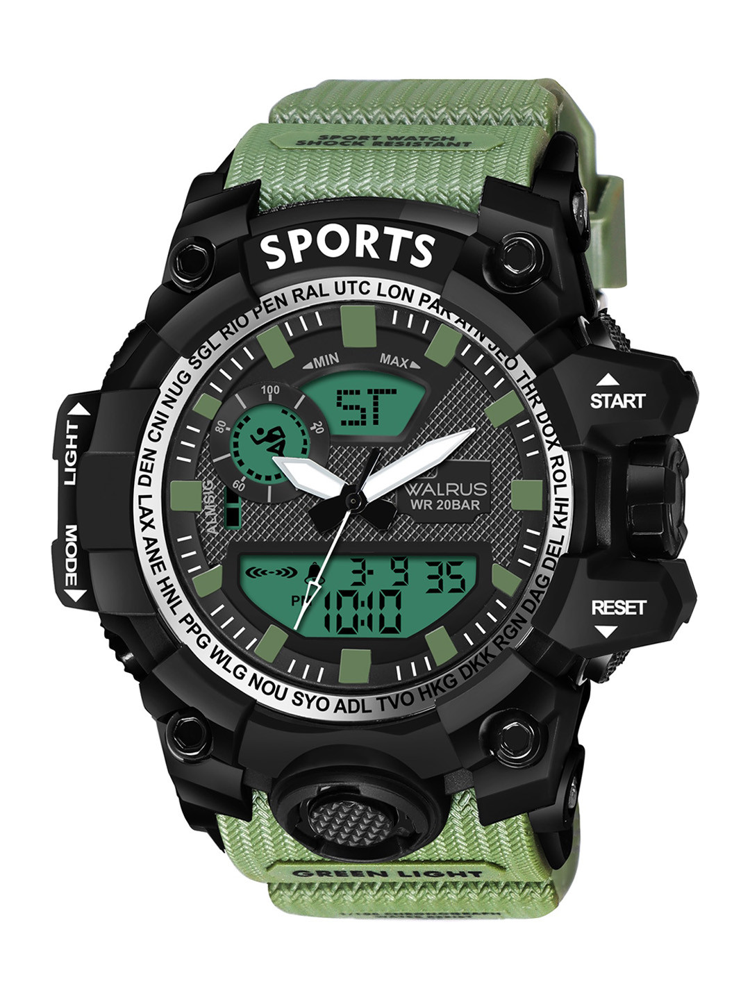 Walrus Sports-vi Unisex Patterned Straps Analogue and Digital Watch WWTM-SPORTS-VI-020402