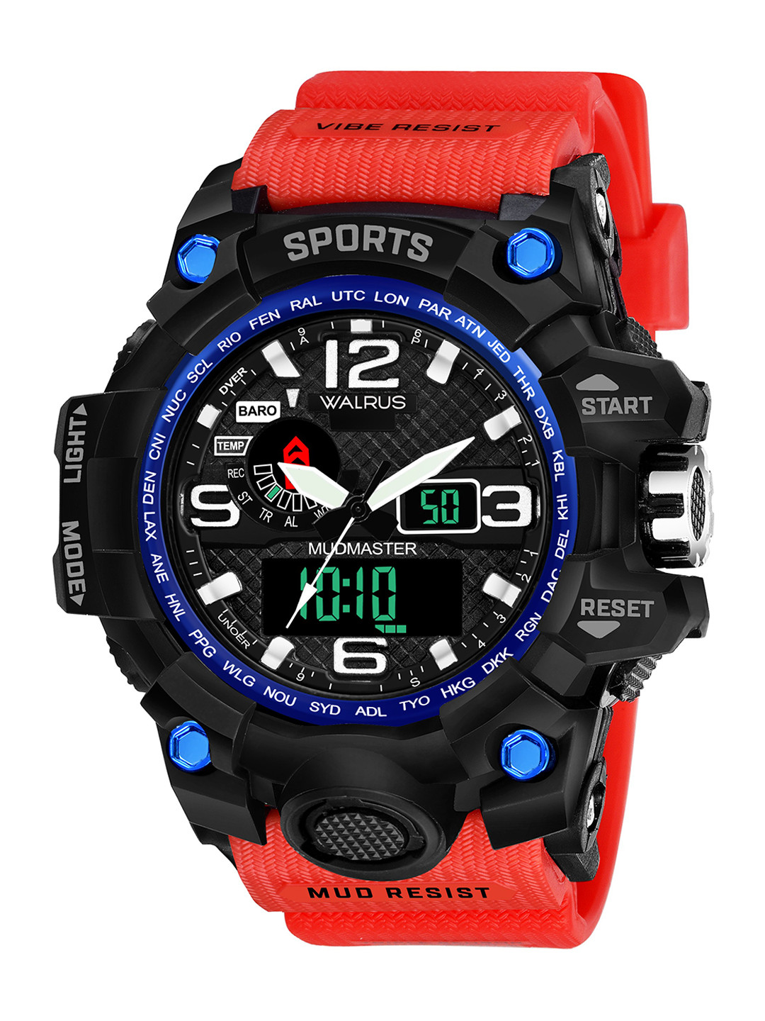 Walrus Unisex Silicon Straps Analogue and Digital Sports Watch WWTM-SPORTS-III-020803