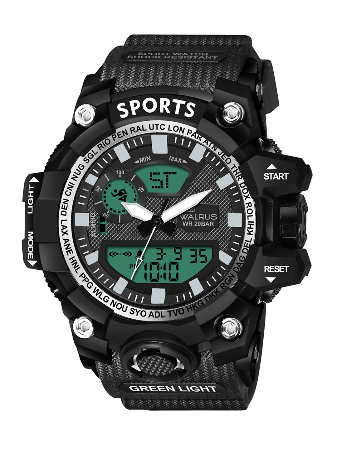 Walrus Sports-vi Unisex Patterned Straps Analogue and Digital Watch WWTM-SPORTS-VI-020202