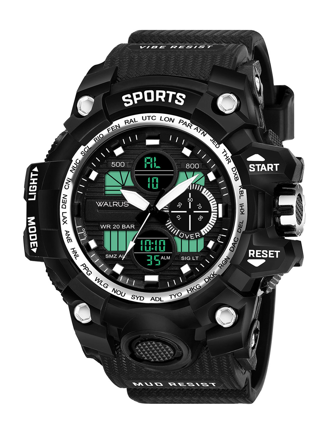 Walrus Unisex Patterned Textured Straps Analogue Digital Watch WWTM-SPORTS-IV-020207