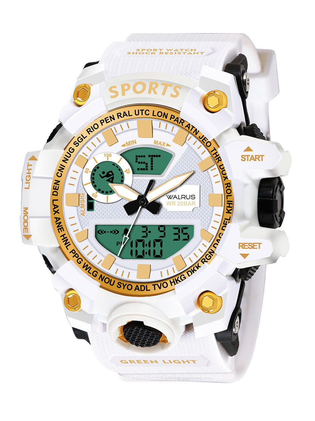 Walrus Unisex Patterned Dial & Straps Analogue and Digital Watch WWTM-SPORTS-VI-010101