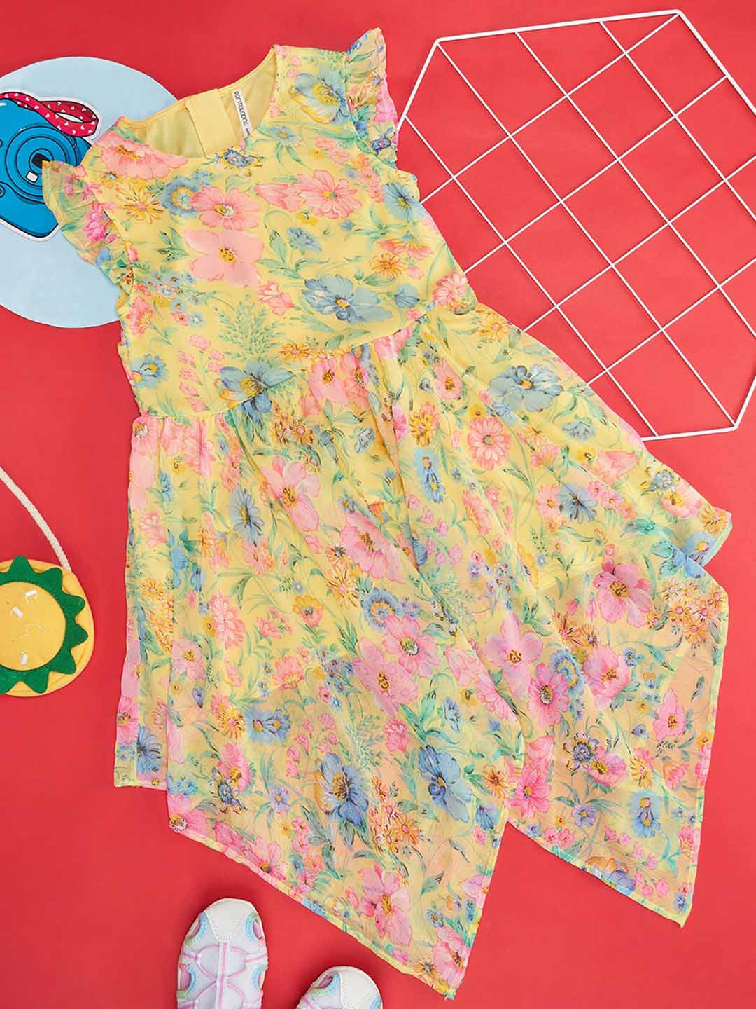 Pantaloons Junior Floral Print Fit & Flare Dress