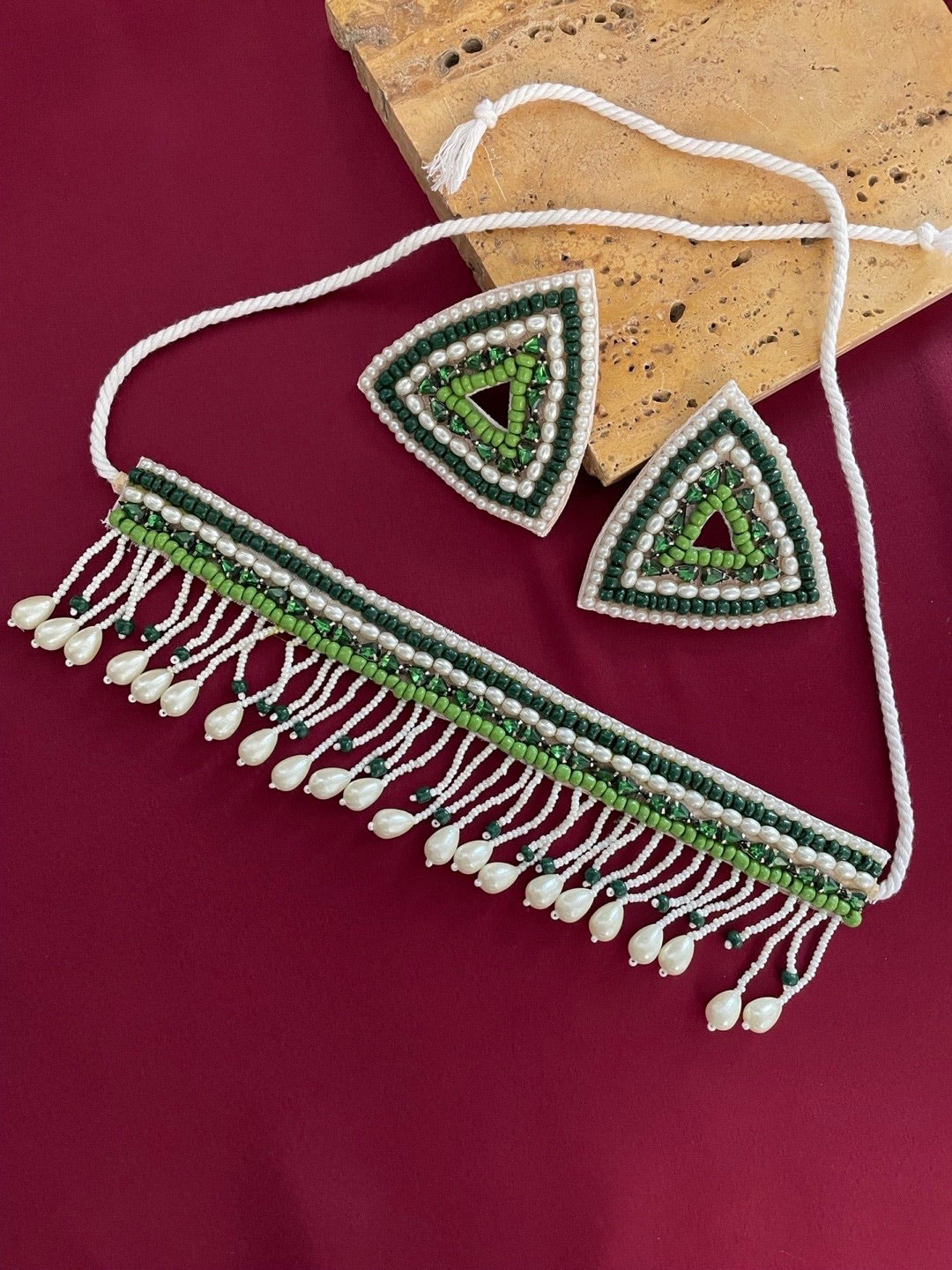 Digital Dress Room Pearls Beaded Tribal Jewellery Set