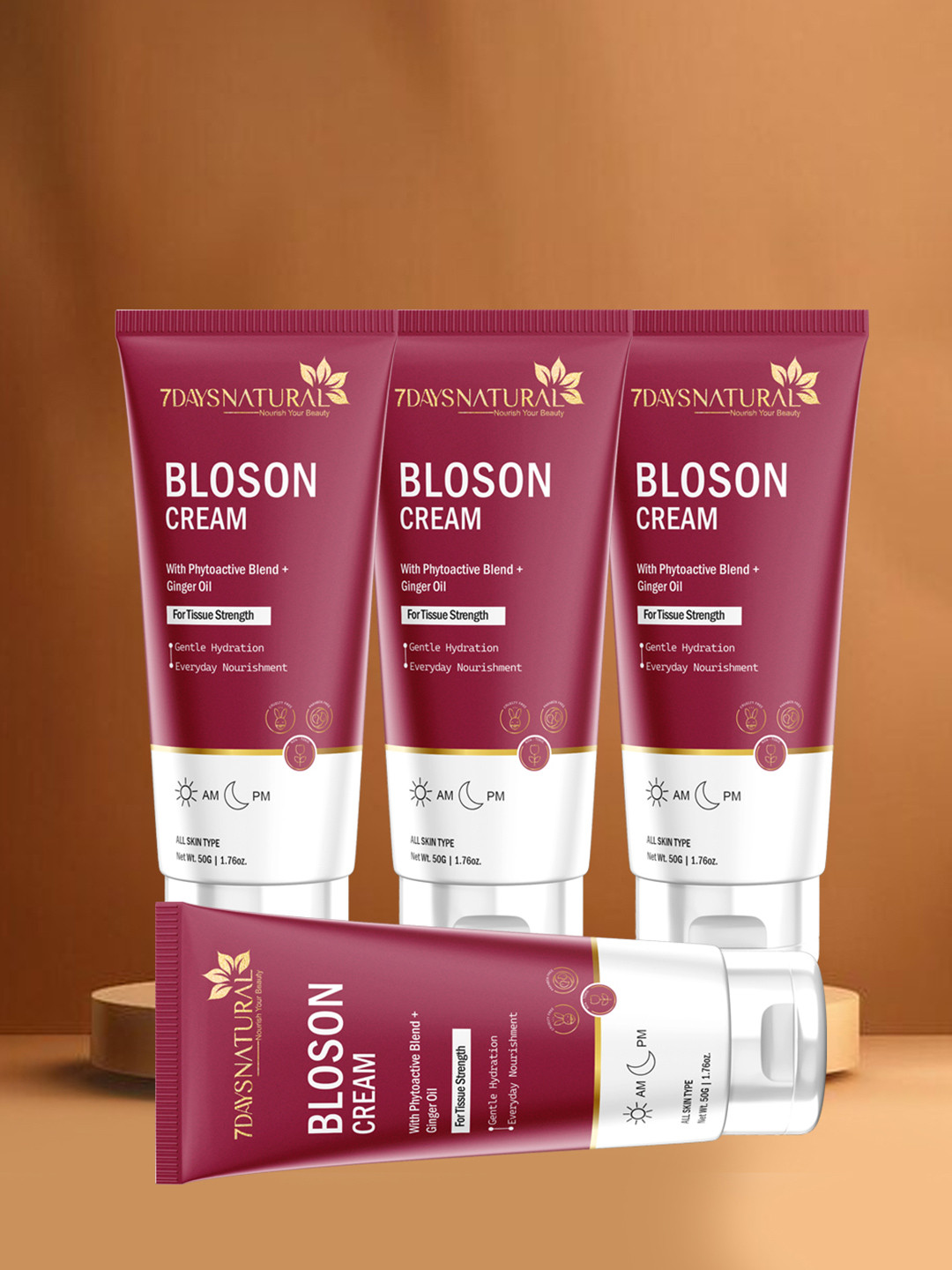7DAYSNATURAL Set Of 4 Bloson Cream With Vitamin E - 50gm Each
