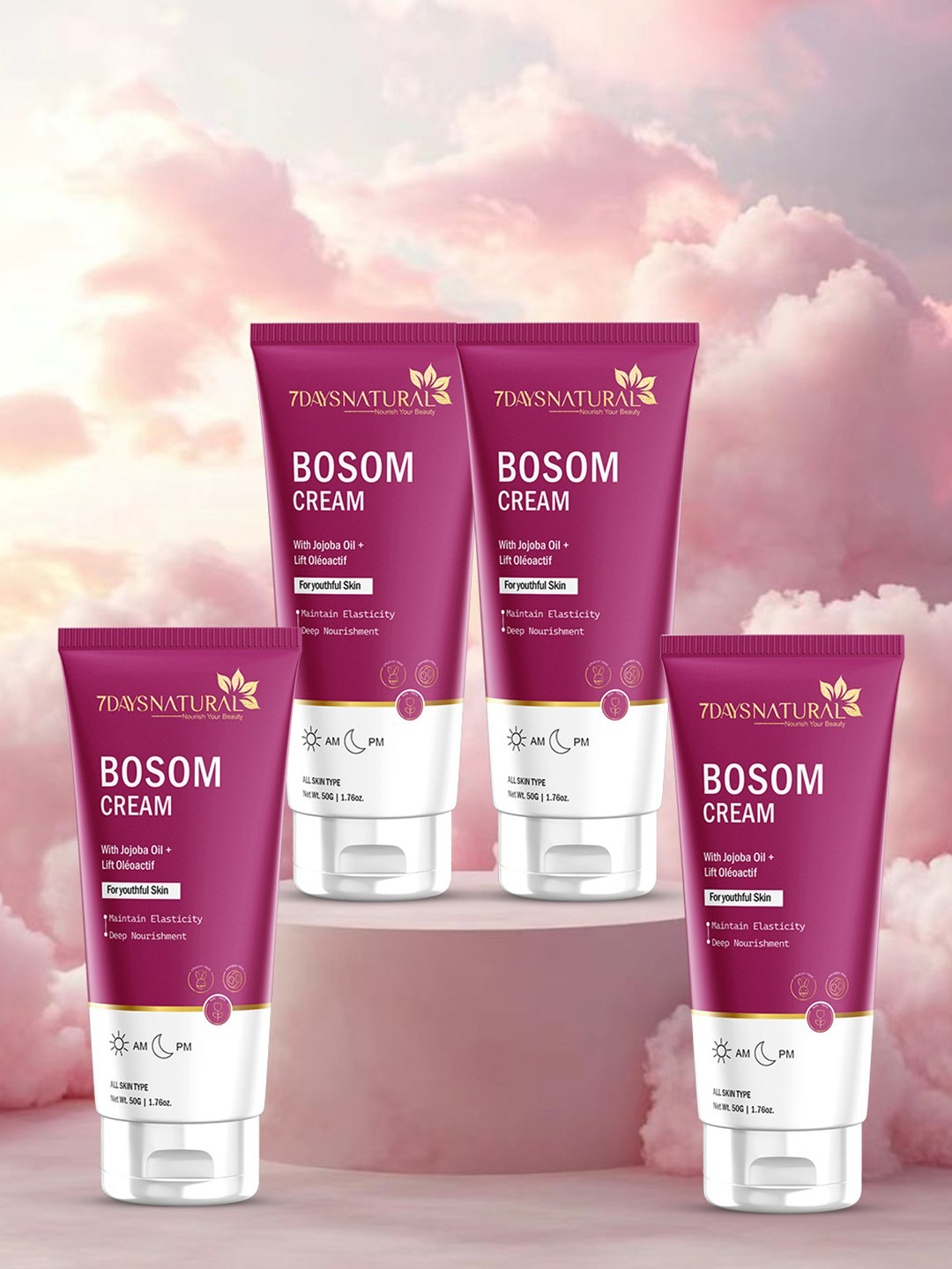 7DAYSNATURAL 4-Pcs Bosom Cream - 50g Each