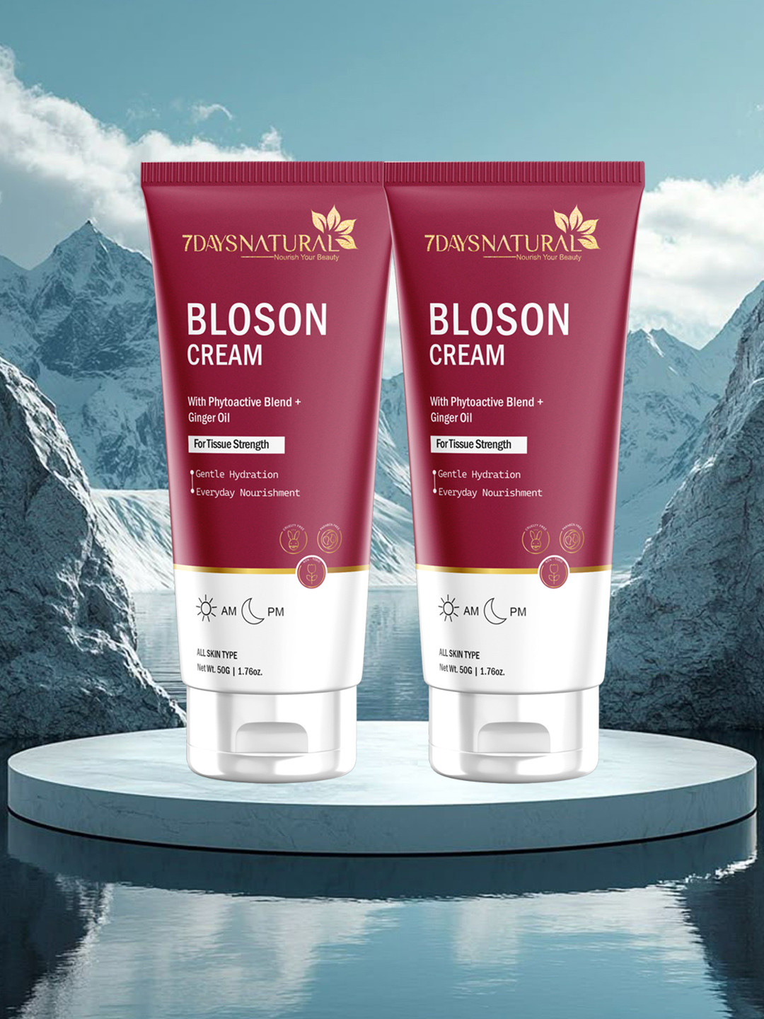 7DAYSNATURAL Set Of 2 Bloson Cream With Vitamin E - 50gm Each