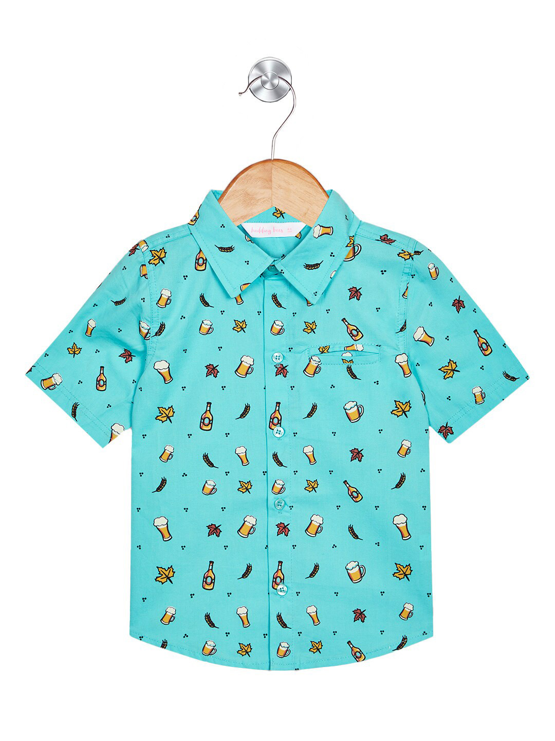 Budding Bees Boys Graphic Printed Cotton Spread Collar Opaque Casual Shirt