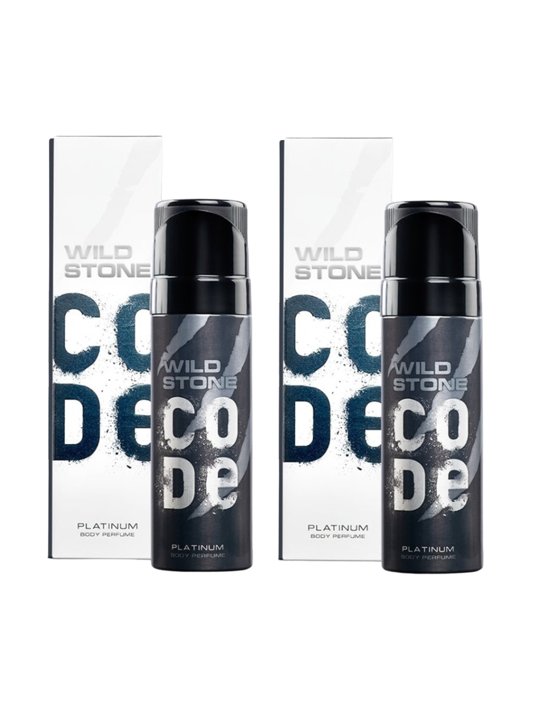 Wild stone code  Men Set of 2 Code Platinum Long Lasting Body Deodorant Perfume - 150 ml each
