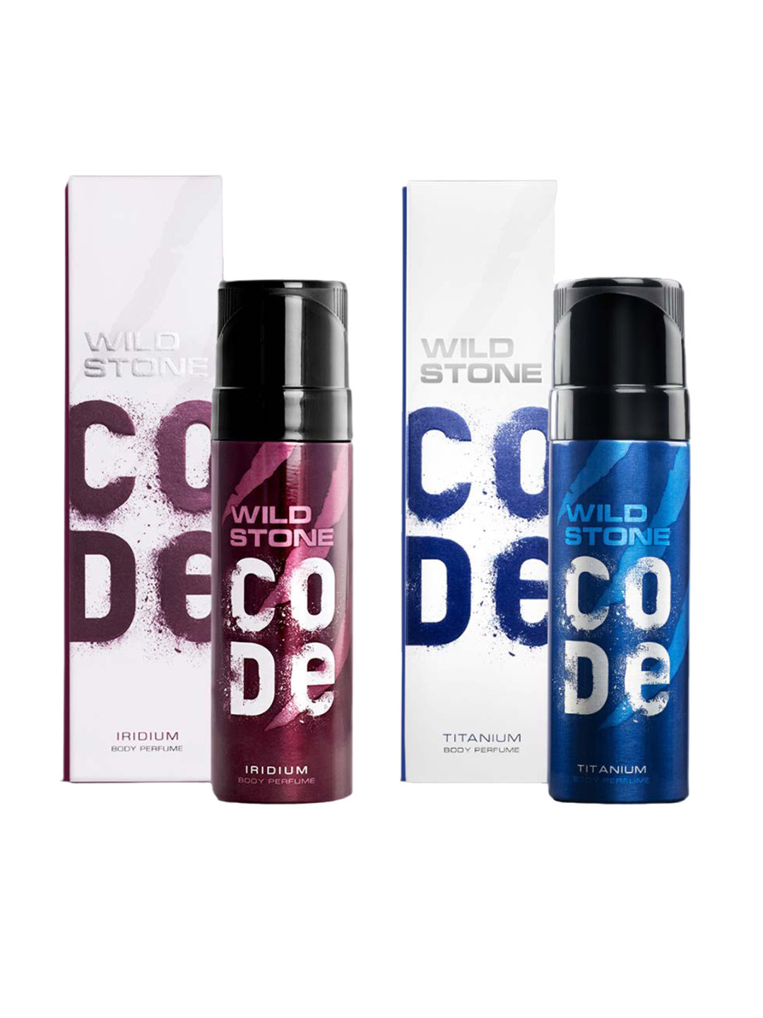 Wild stone code  Men Set of Code Titanium & Iridium Long Lasting Body Deodorant - 150 ml each