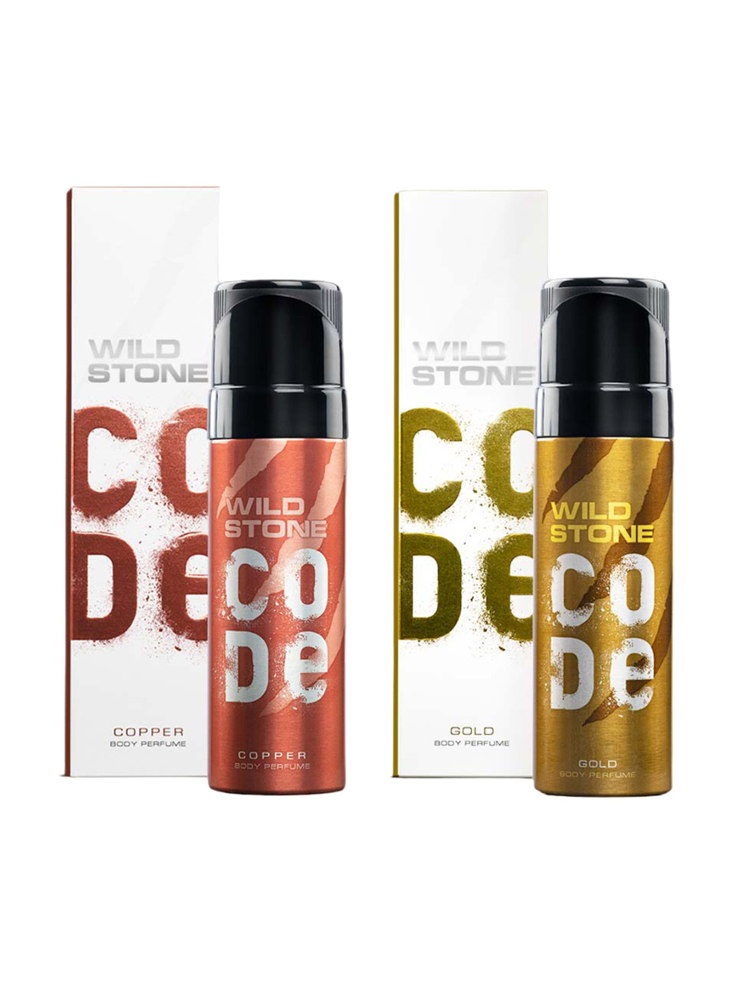 Wild stone Men Set of Gold & Copper Long Lasting Body Deodorant Perfume - 150 ml each