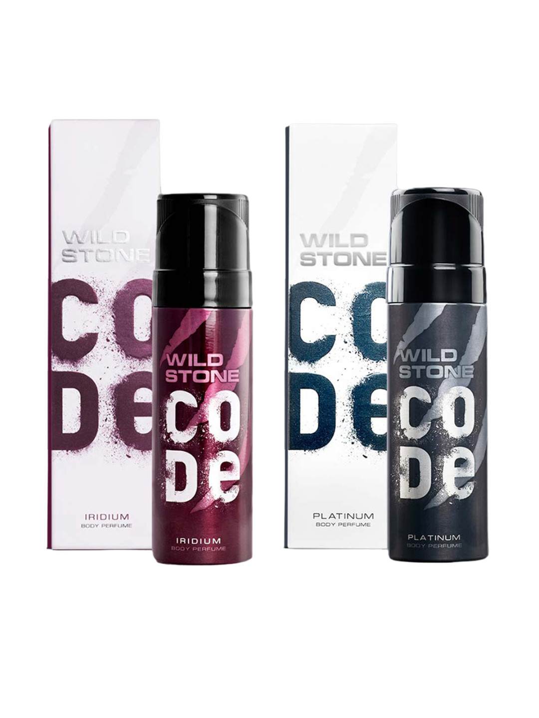 Wild stone code  Men Set of Code Platinum & Iridium Long Lasting Body Deodorant - 150 ml each