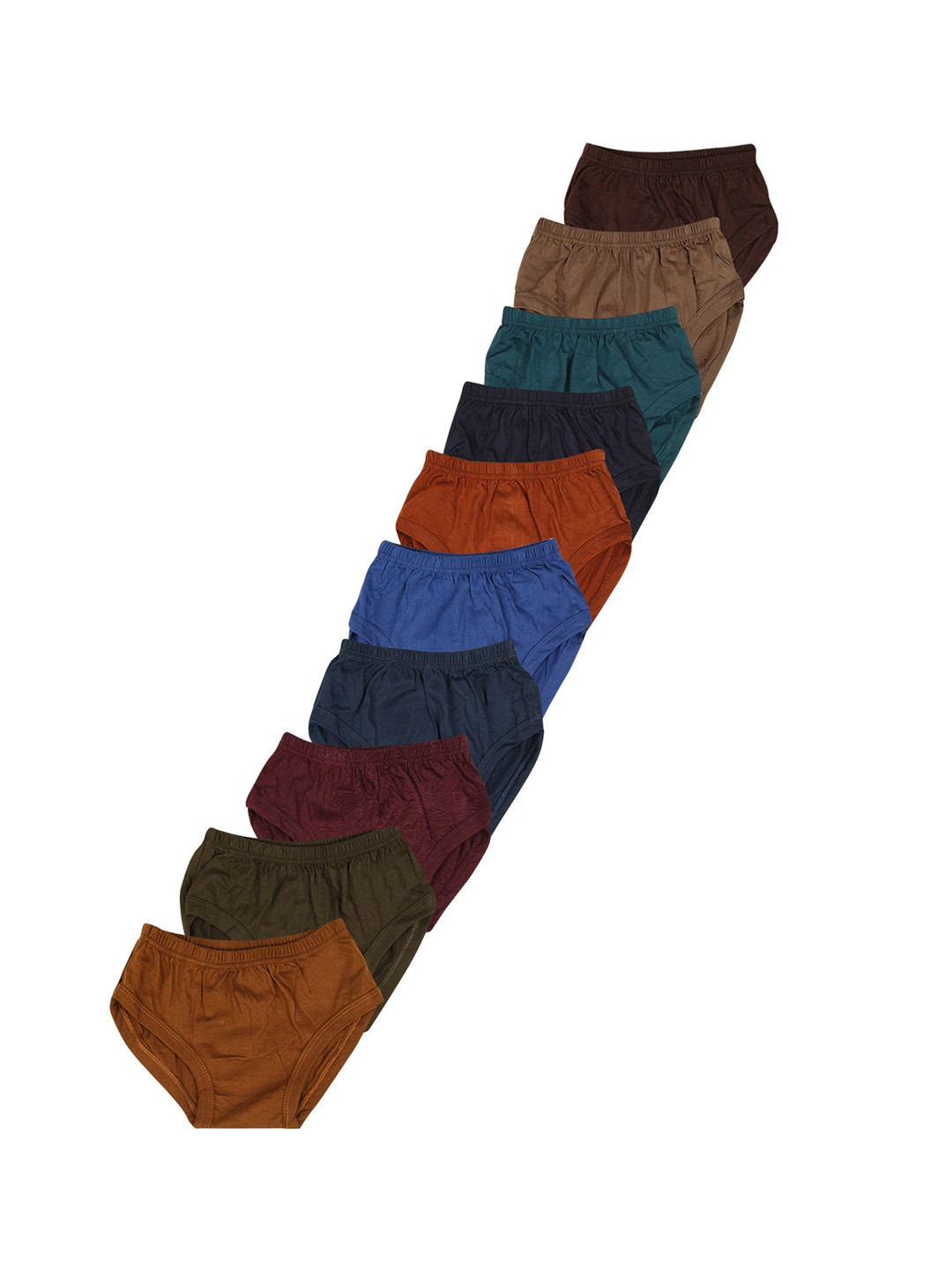 YELLOWDELIGHT Boys Pack Of 10 Cotton Hipster Briefs- YD 542 Boys Plain Jetty 6-12 M-10p