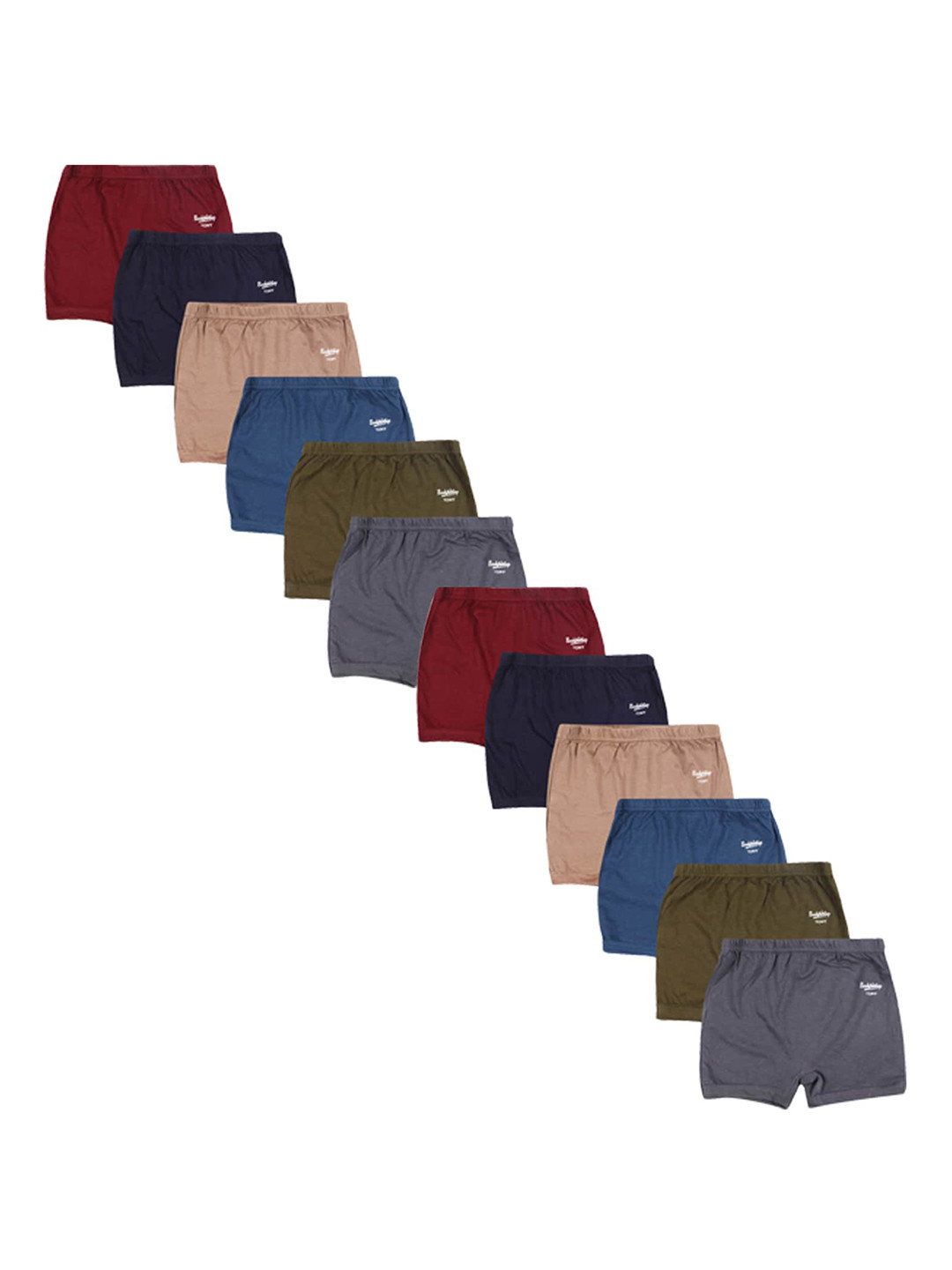 YELLOWDELIGHT Boys Pack Of 12 Cotton Boy Shorts Briefs- YD 544 Boys Plain Drawer 0-6 M-12p