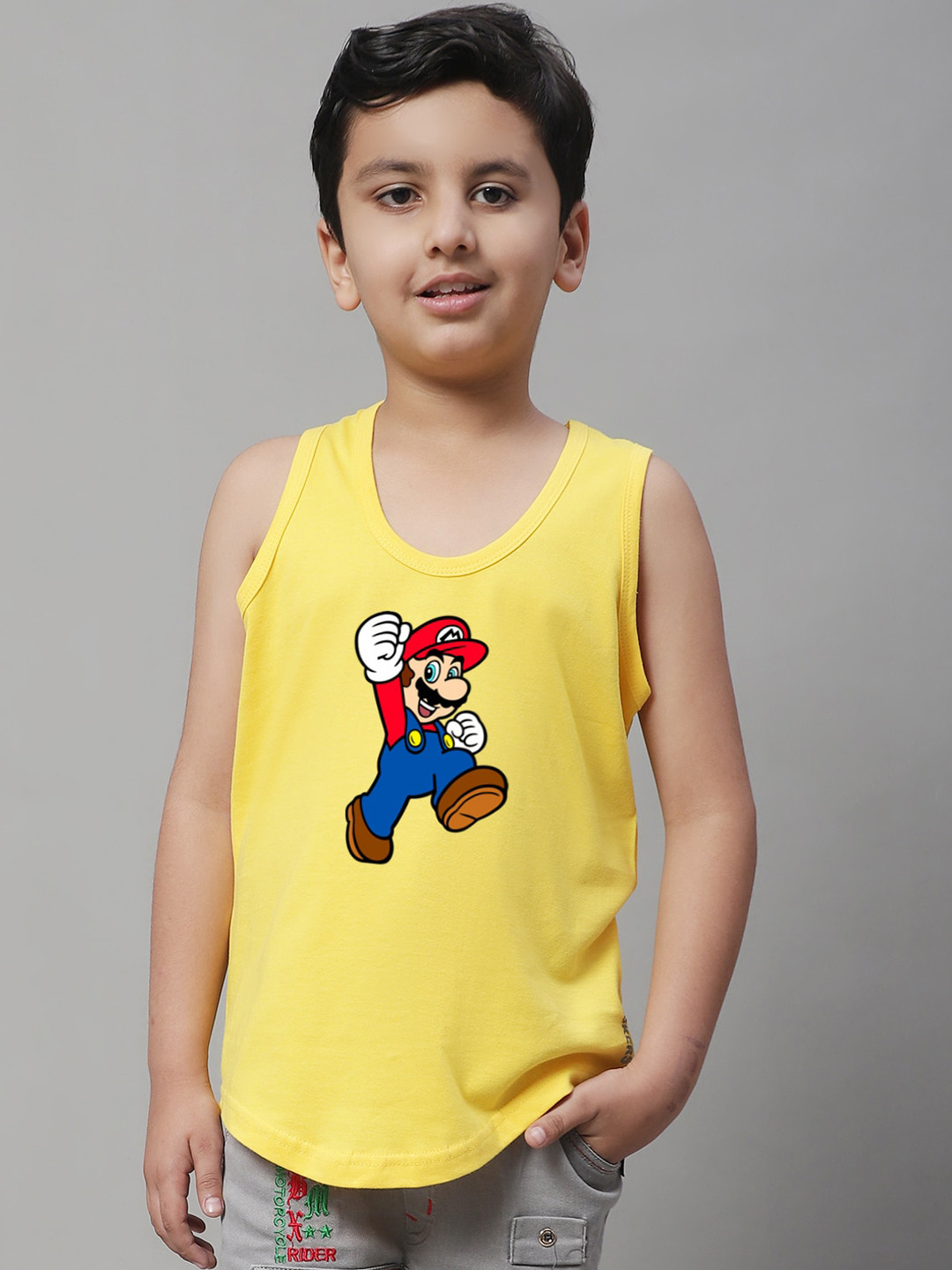 Friskers Boys Mario Printed Pure Cotton Innerwear Vests 5KDC589-06-2-3Y