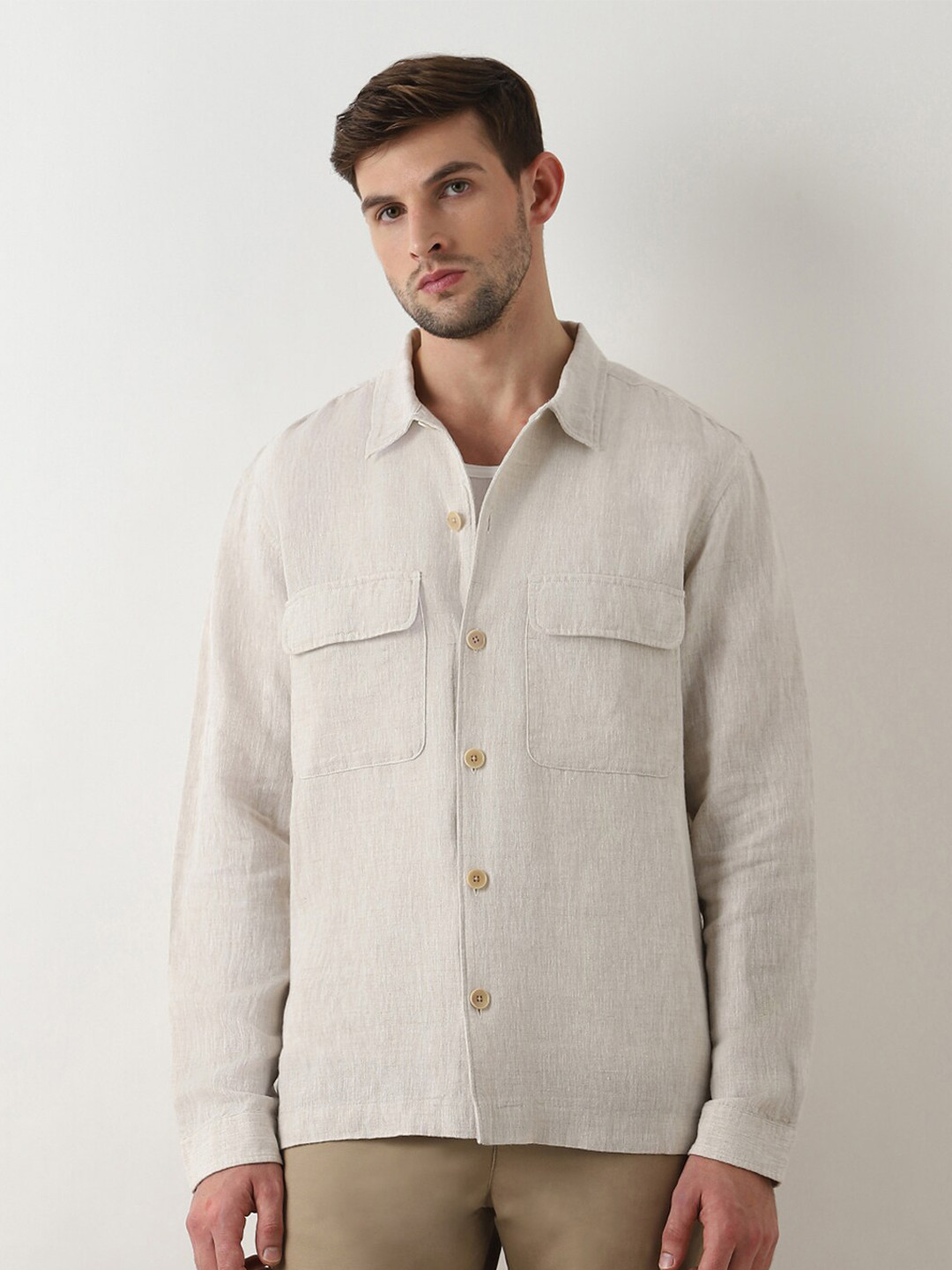SELECTED Opaque Linen Casual Shirt