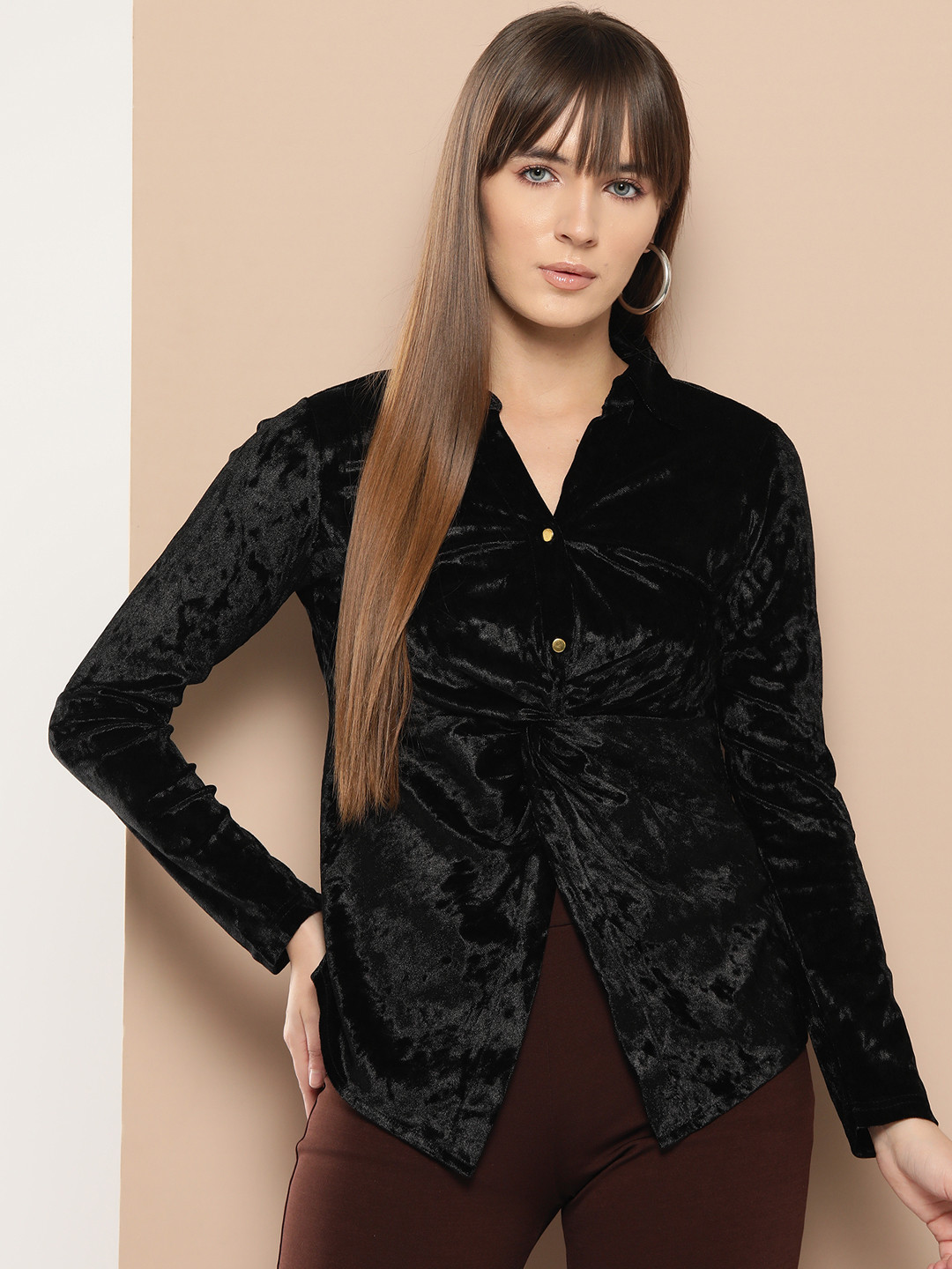 Chemistry Self Design Velvet Top