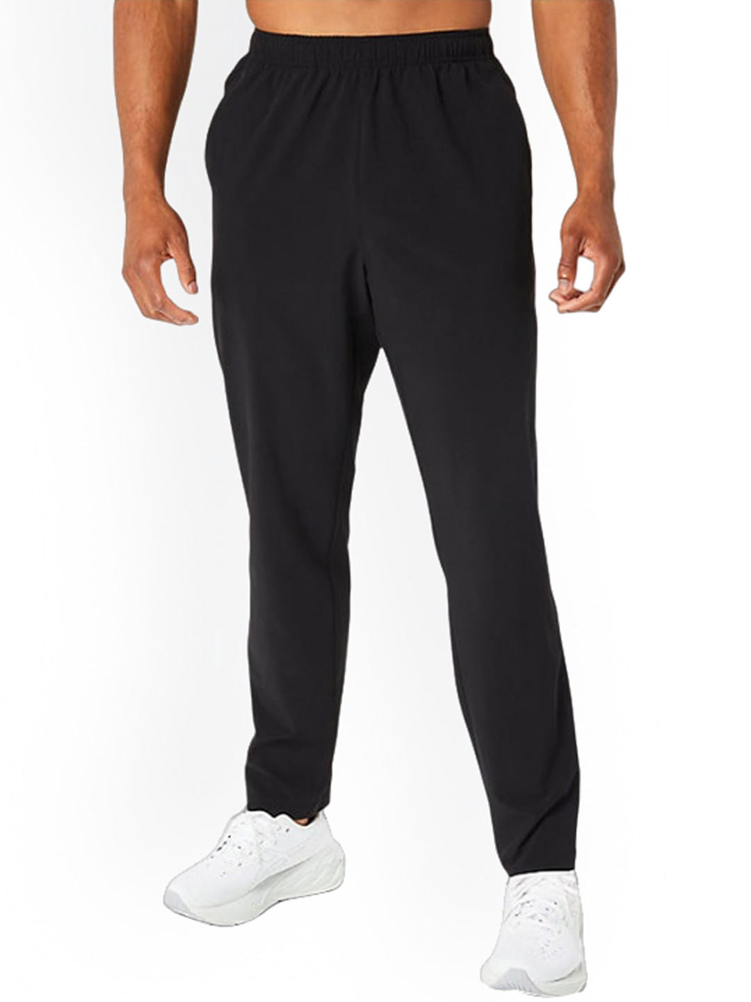 ASICS Men Spiral Embroidery Woven  Men Mid-Rise Sports Track Pants