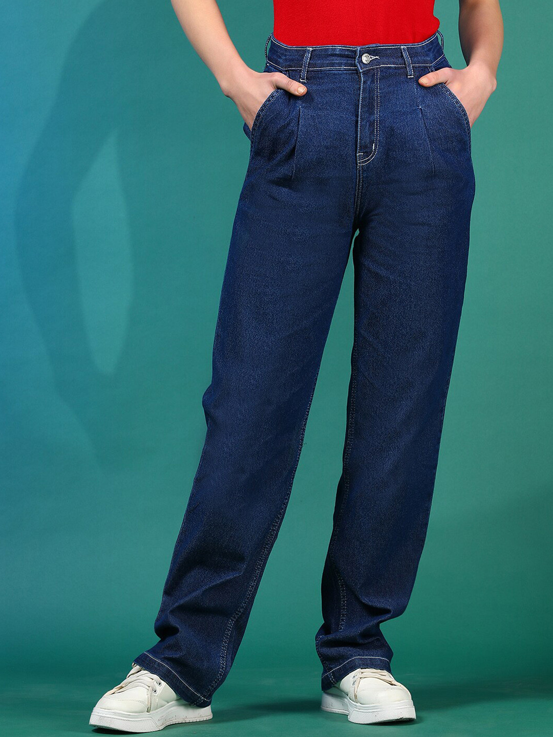 Stylecast X Kotty Women Jean Straight Fit High-Rise Stretchable Jeans