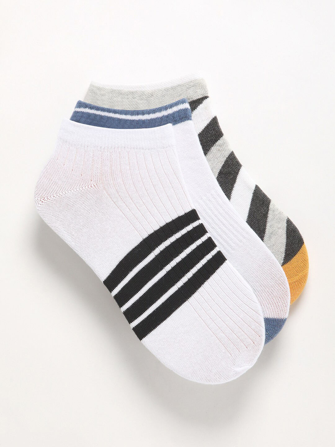 THE BEAR HOUSE Men Pack Of 3 Assorted Ankle Length Socks