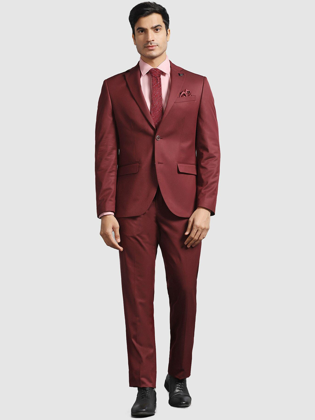 Blackberrys Slim-Fit Single-Breasted Blazer & Trousers Two-Piece Formal Suit