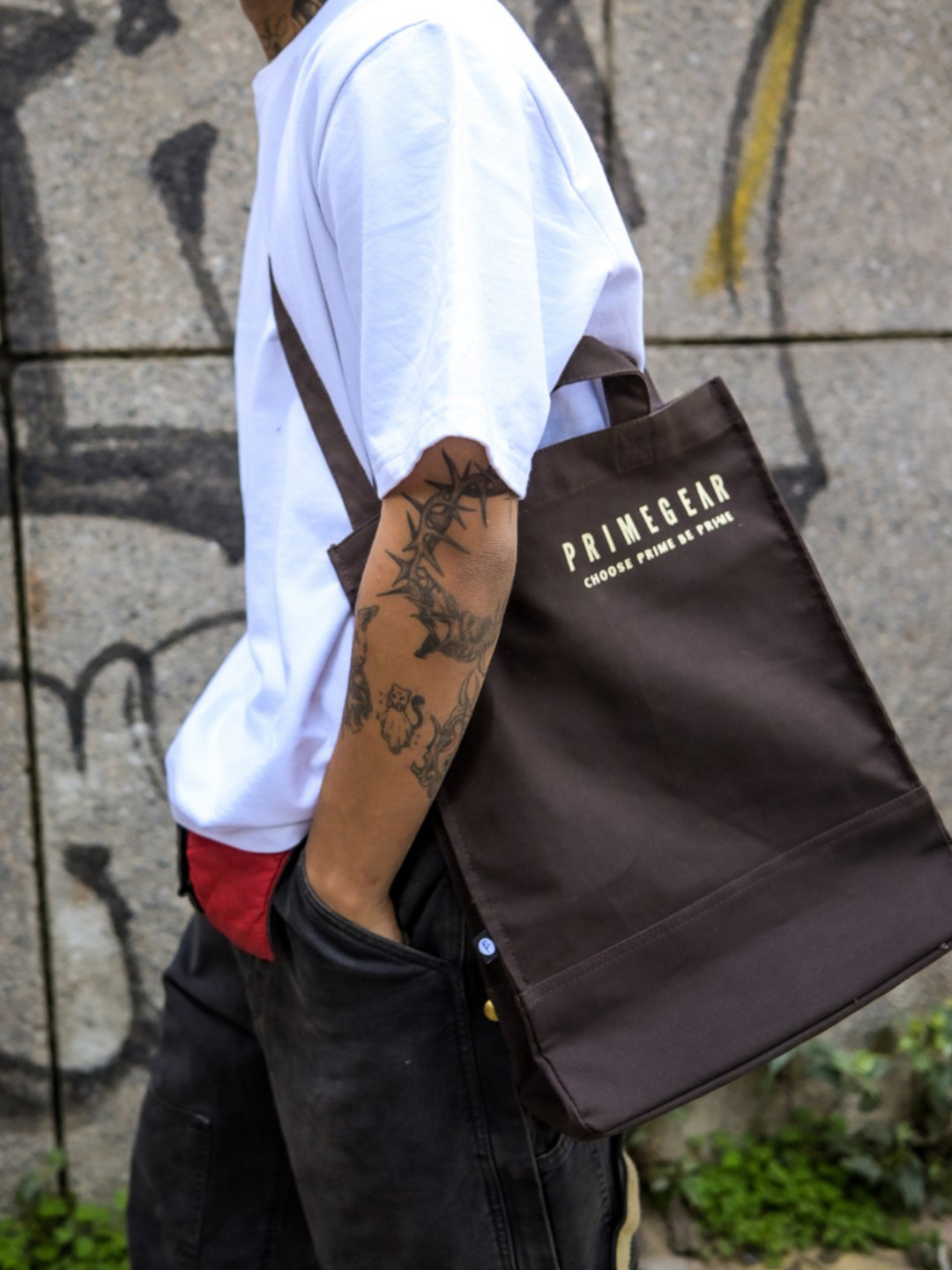 Primegear Typography Printed Tote Bag