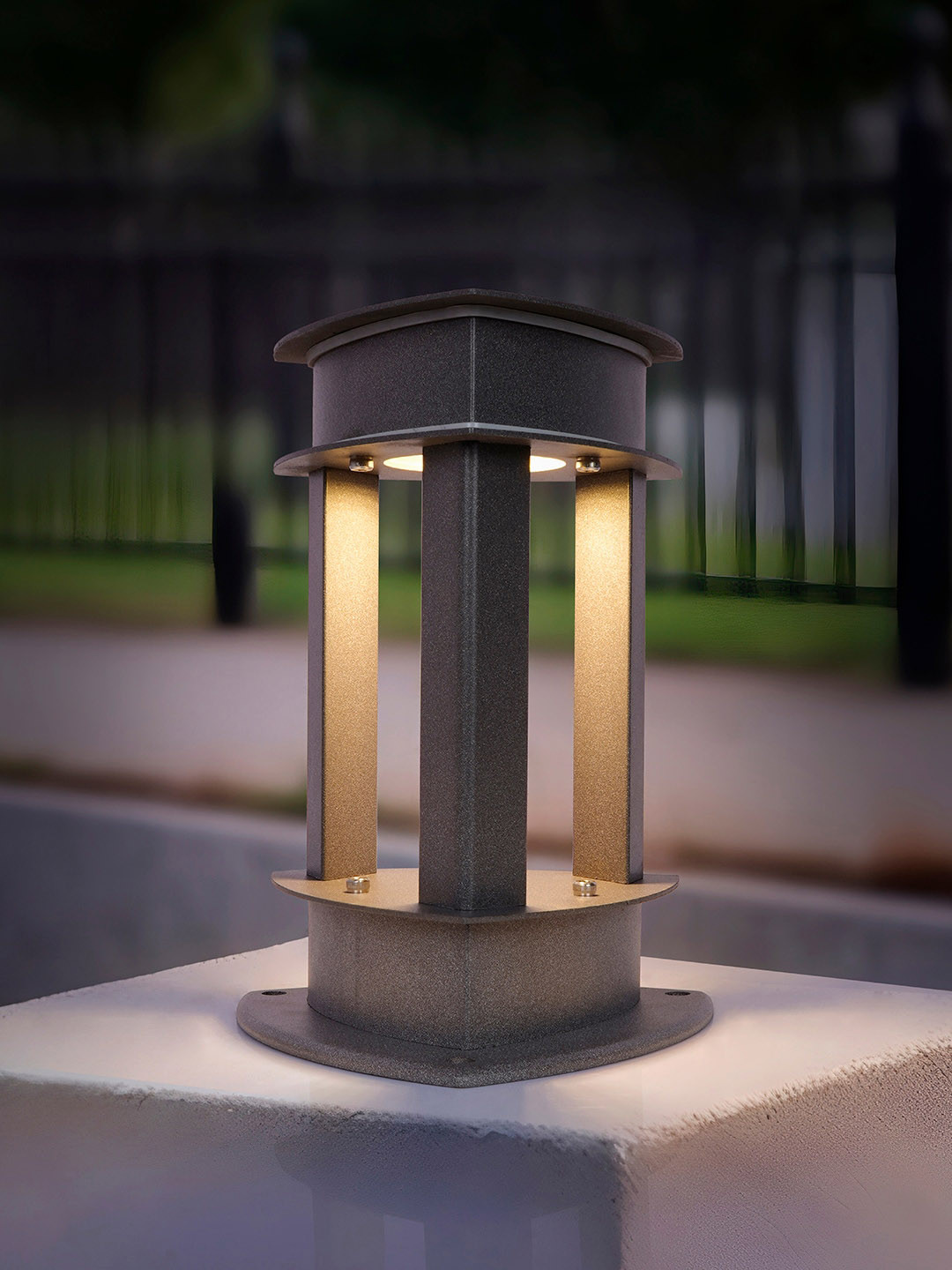 Fos Lighting Grey & White Aluminium Durable Outdoor Lamps