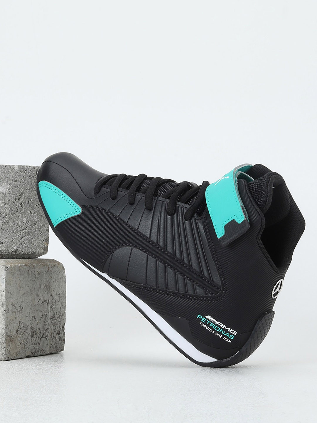 PUMA Motorsport Kids Mercedes-AMG PETRONAS Kart Cat Mid Youth Driving Shoes