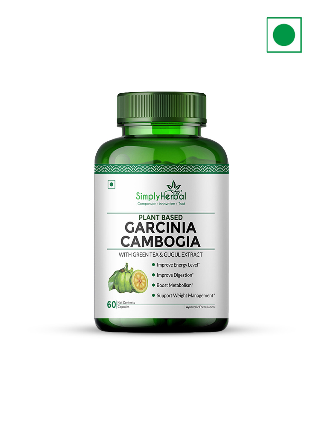 Simply Herbal Garcinia Cambogia Capsules With Green Tea - 60 Capsules