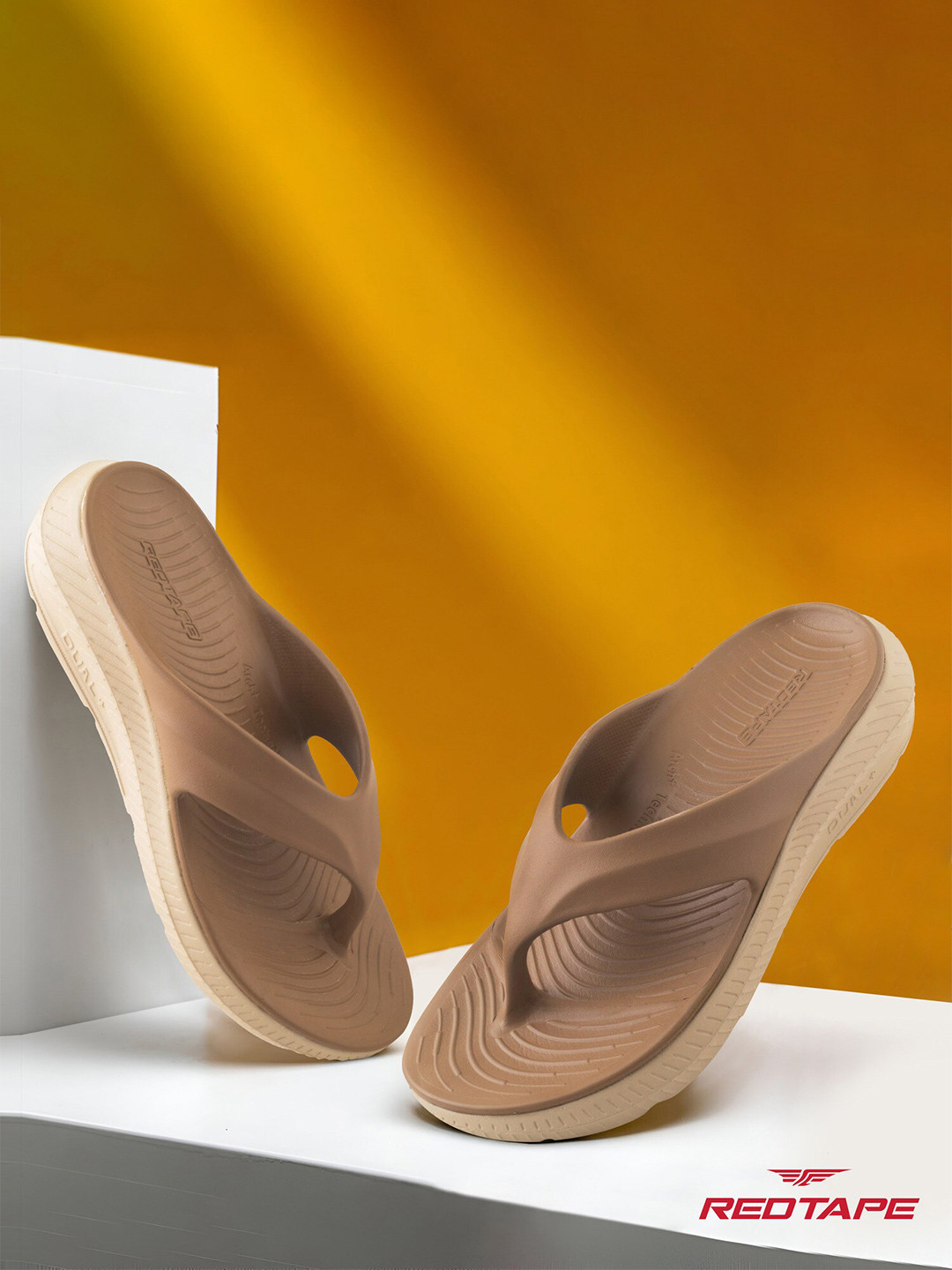 Red Tape Men Rubber Thong Flip-Flops