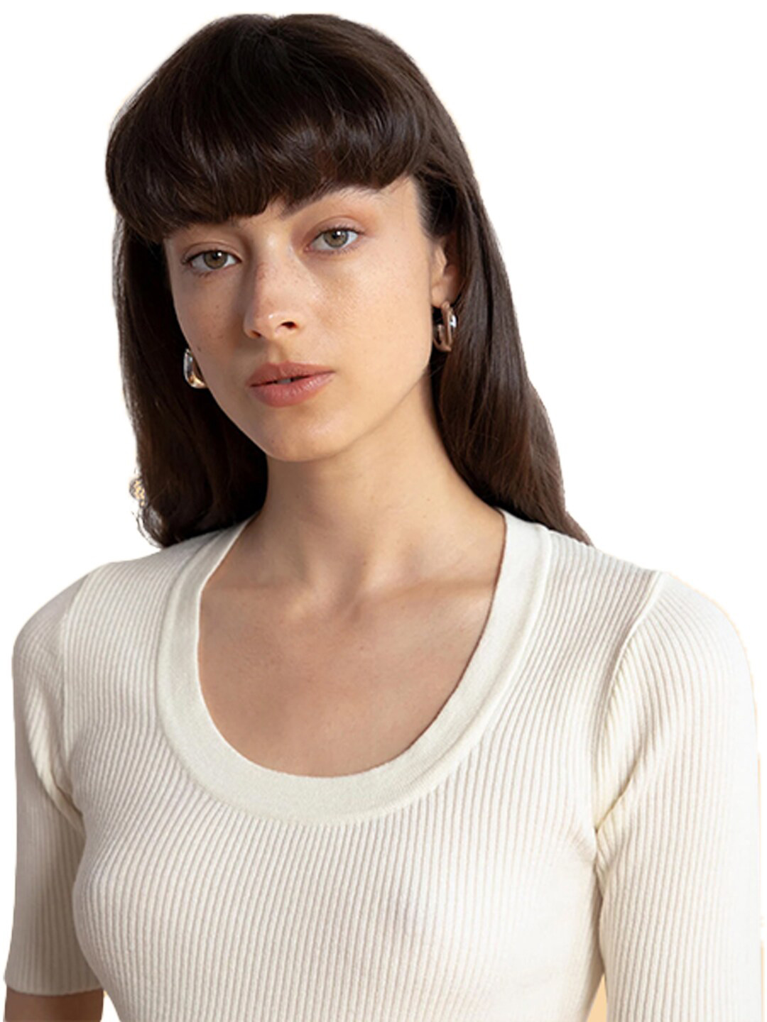 FIMBUL Human Hair Clip-On 3D Air Bangs Fringe Hair Extensions - Black 01