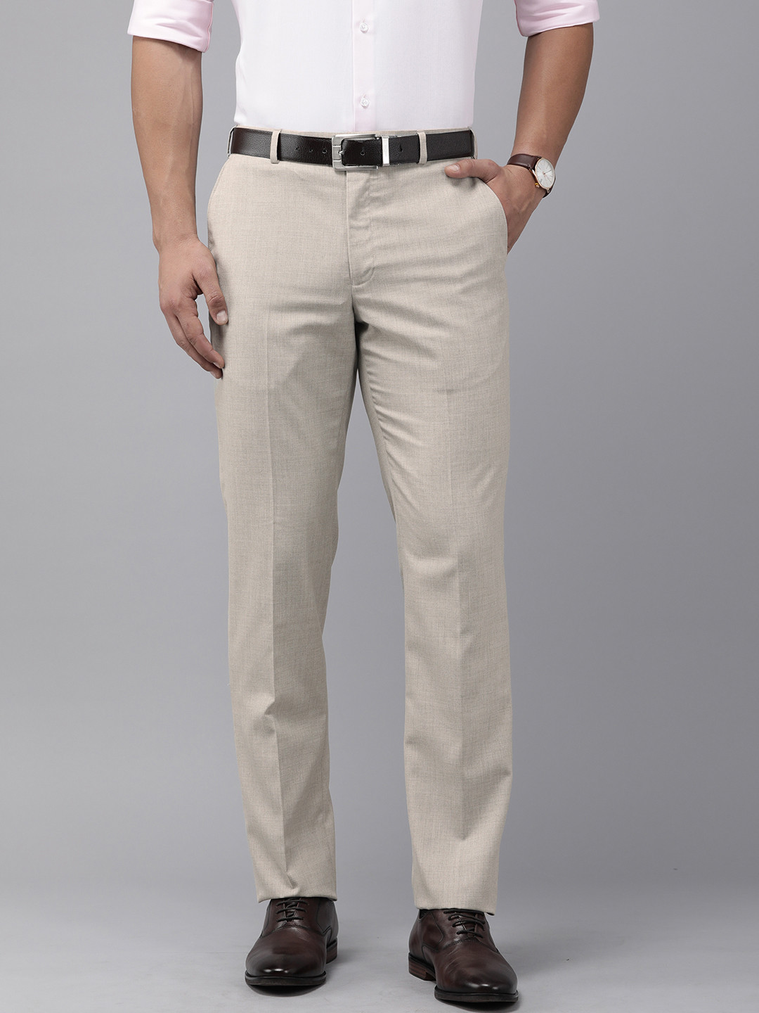 Park Avenue Men Solid Formal Trouser