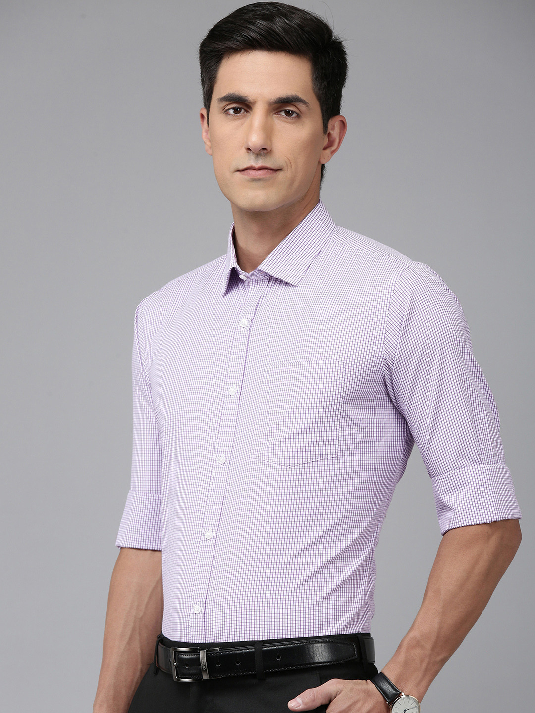 Park Avenue Slim Fit Micro Checks Formal Shirts