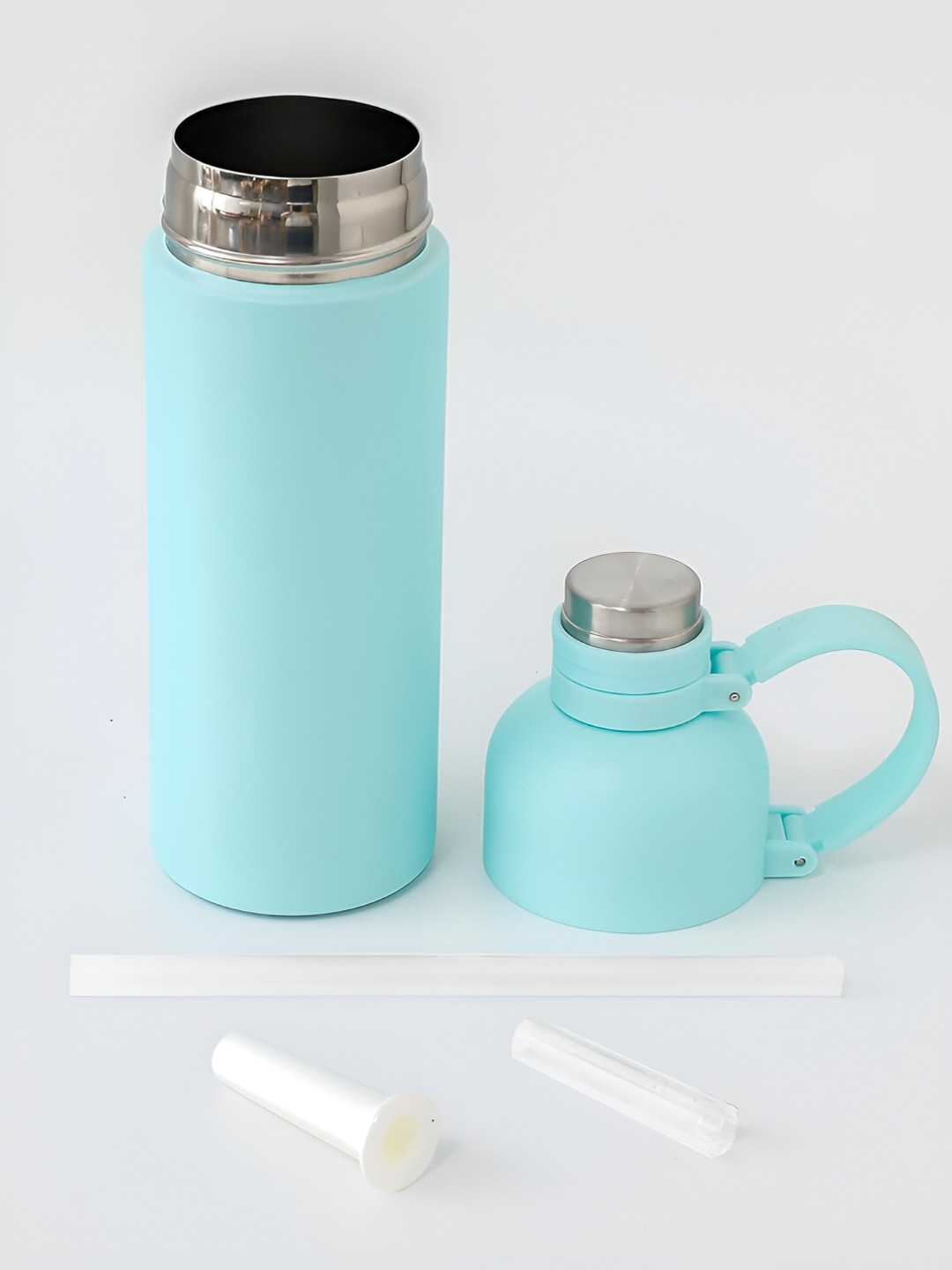 Kuber Industries Blue Stainless Steel Carrying Loop Flask - 500ml