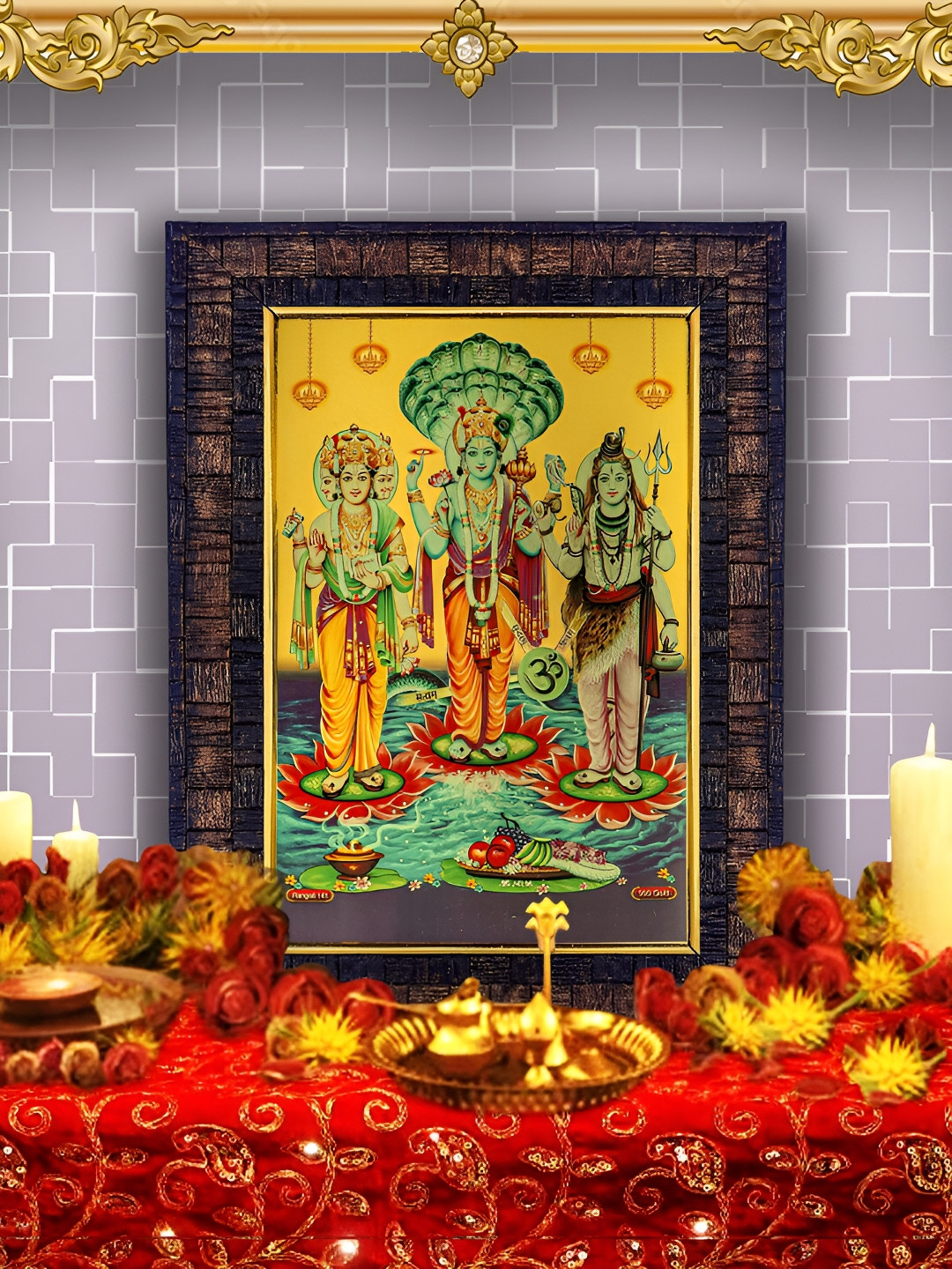 Hawai Black & Green Wooden Wall Photo Frame