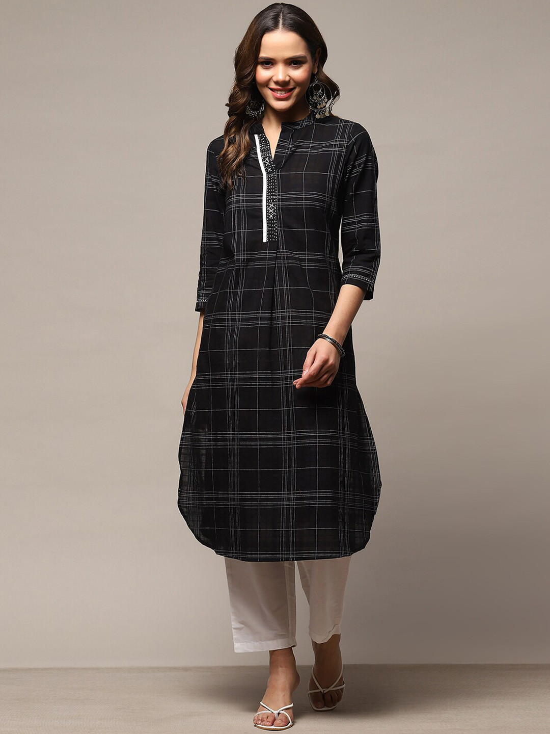 Biba Regular Pure Cotton Kurta with Palazzos