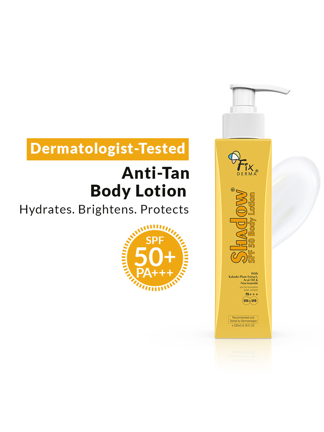 FIXDERMA Shadow Sunscreen Body Lotion SPF 50 - 200ml