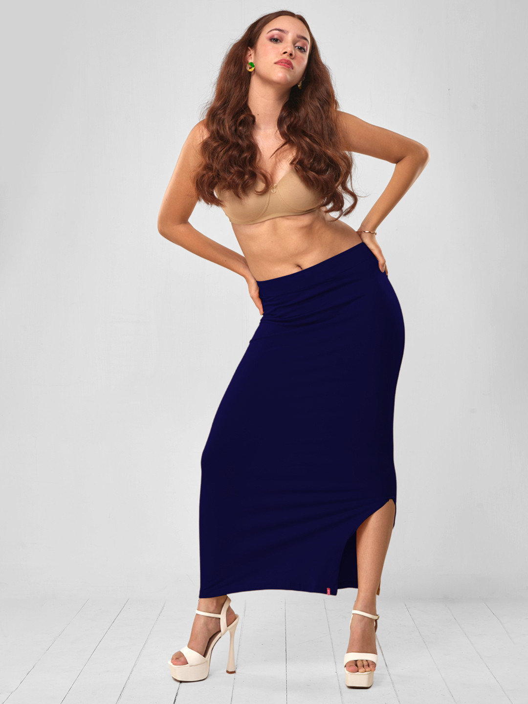 LYRA Snug Fit Cotton Saree Shapewear With Inner Drawstring