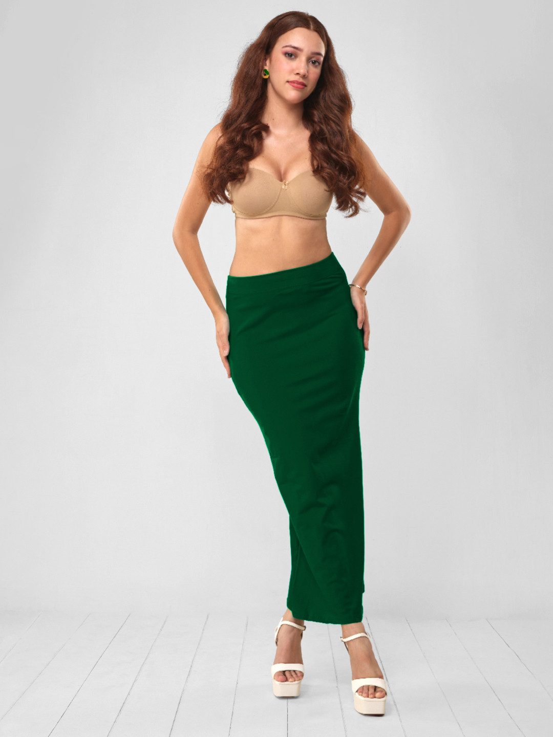 LYRA Snug Fit Cotton Saree Shapewear With Inner Drawstring