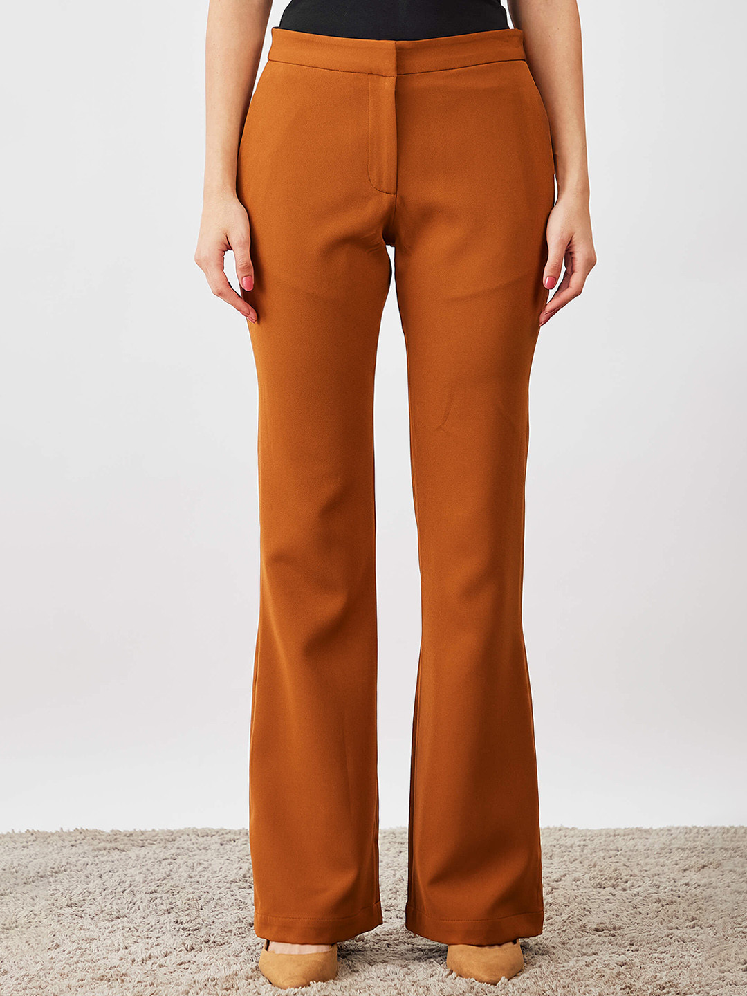 SALT ATTIRE Women Mid Rise Bootcut Trousers