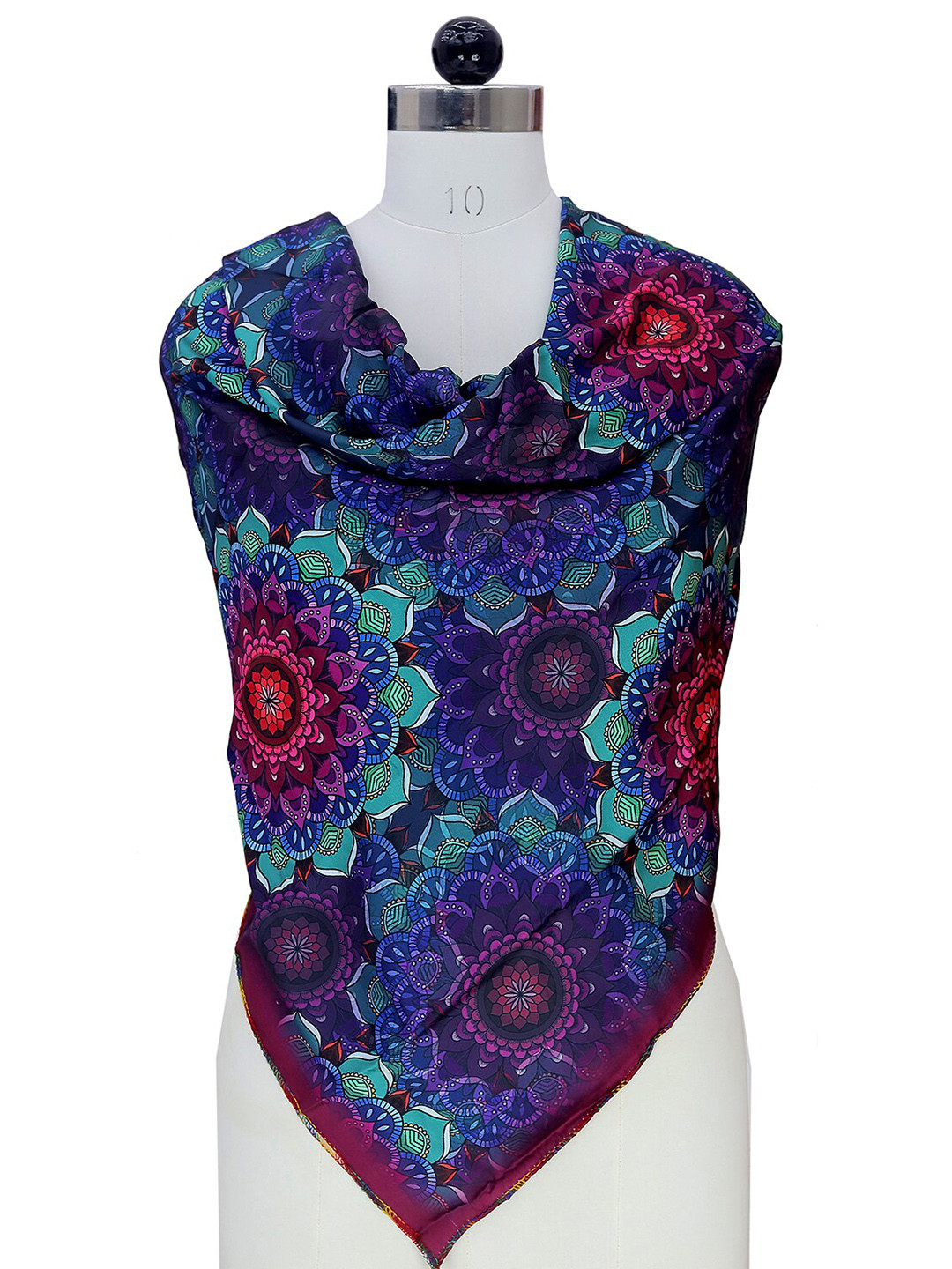Leeza Store Ethnic Motifs Printed Satin Scarf