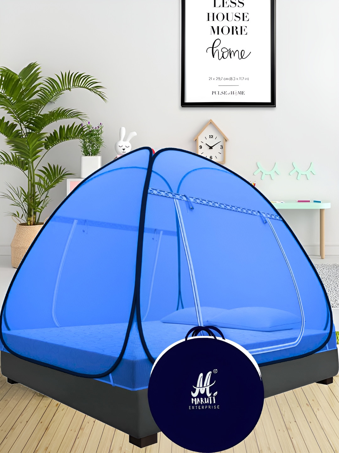 MARUTI ENTERPRISE Blue King Size Tent Mosquito Net