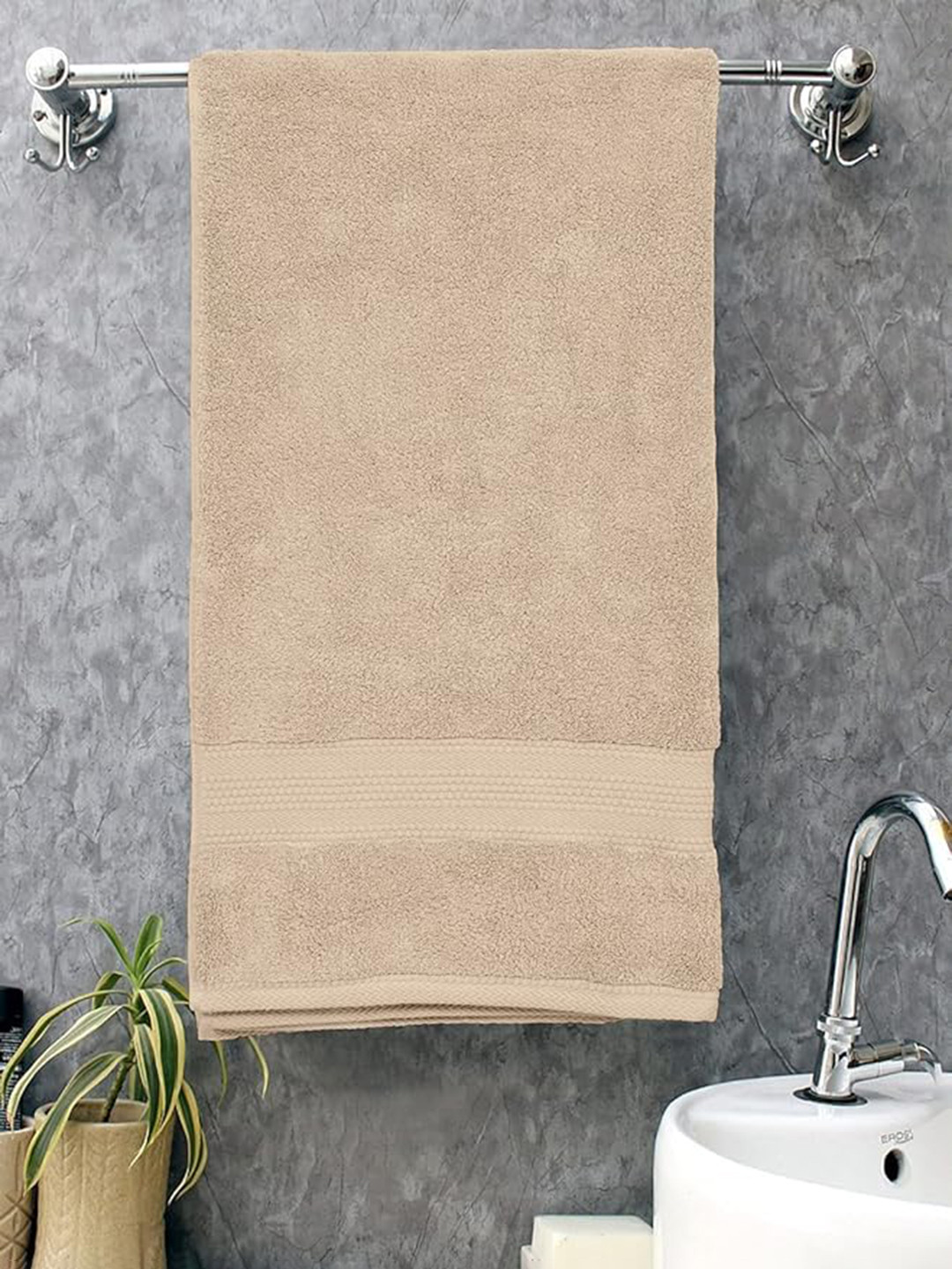Signature Beige Cotton Bath Towels