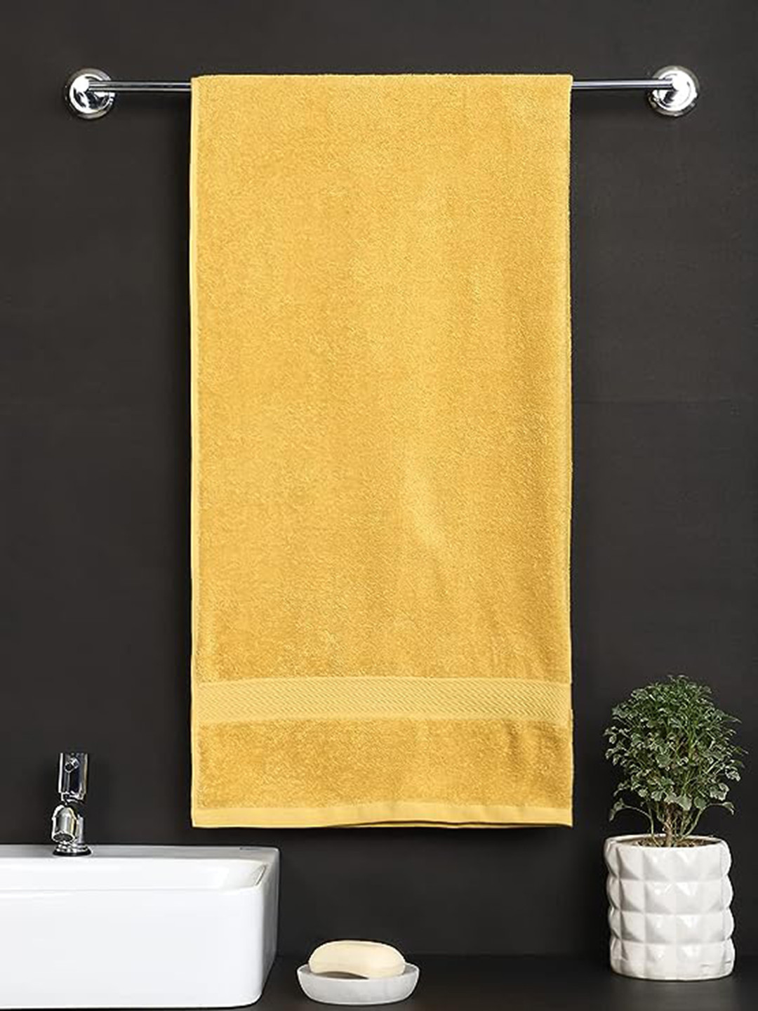 Signature Yellow Cotton Bath Towels
