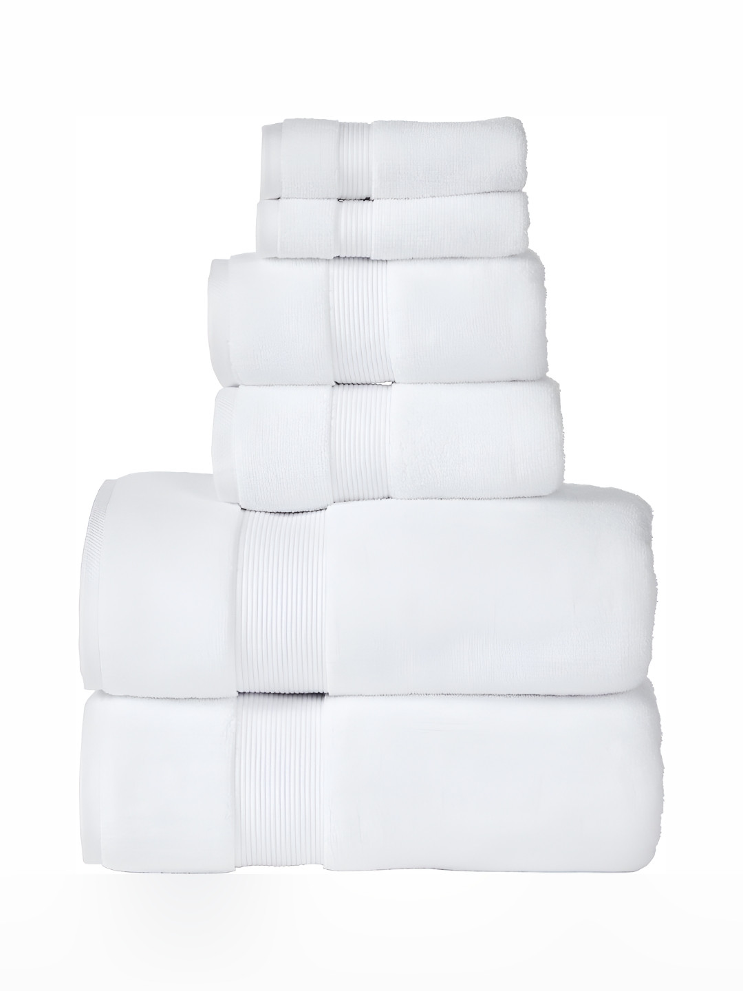SENSES White 6 Pcs Cotton Towel Set