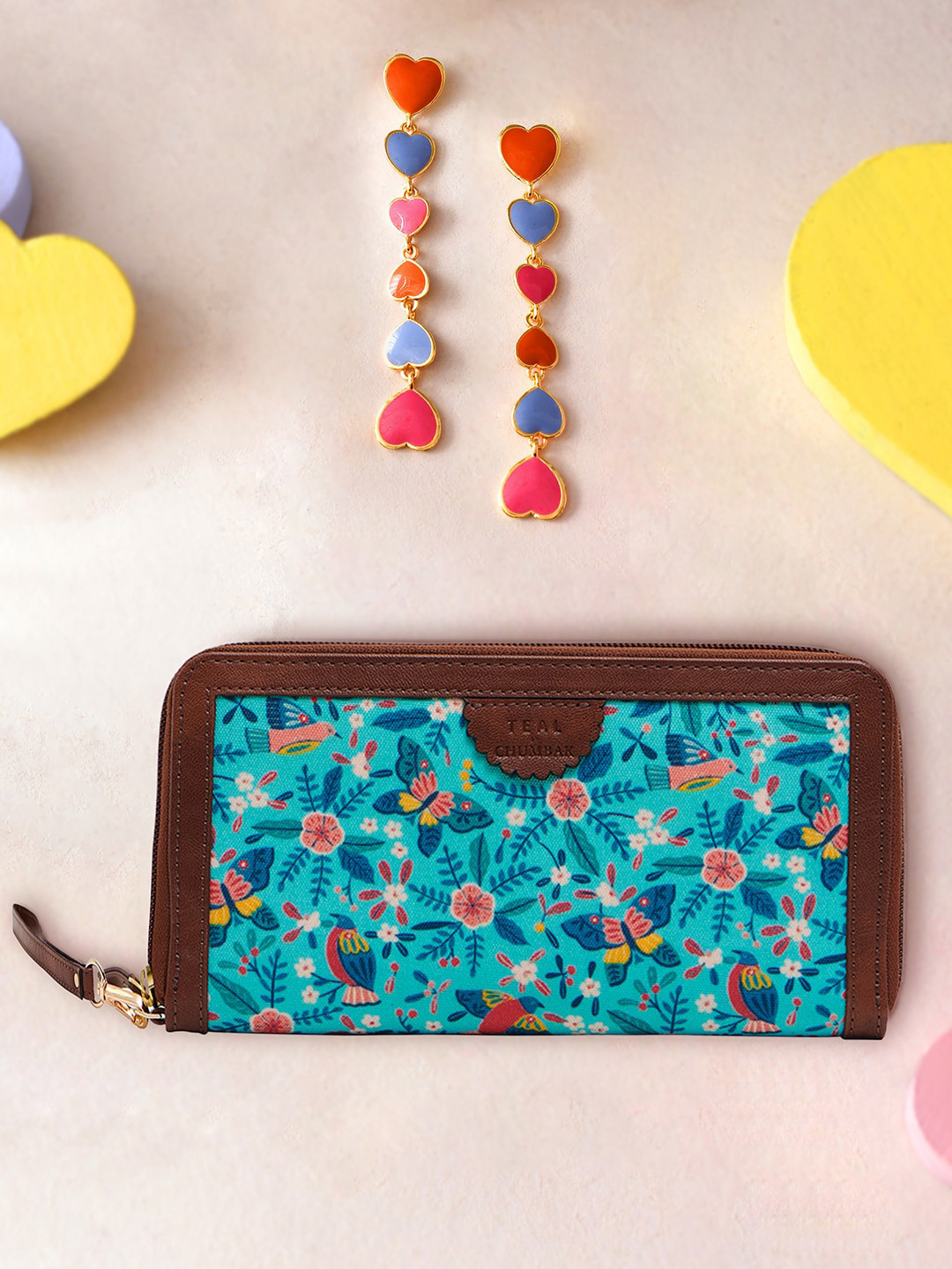 Voylla Gold-Plated Drop Earrings With Long Wallet