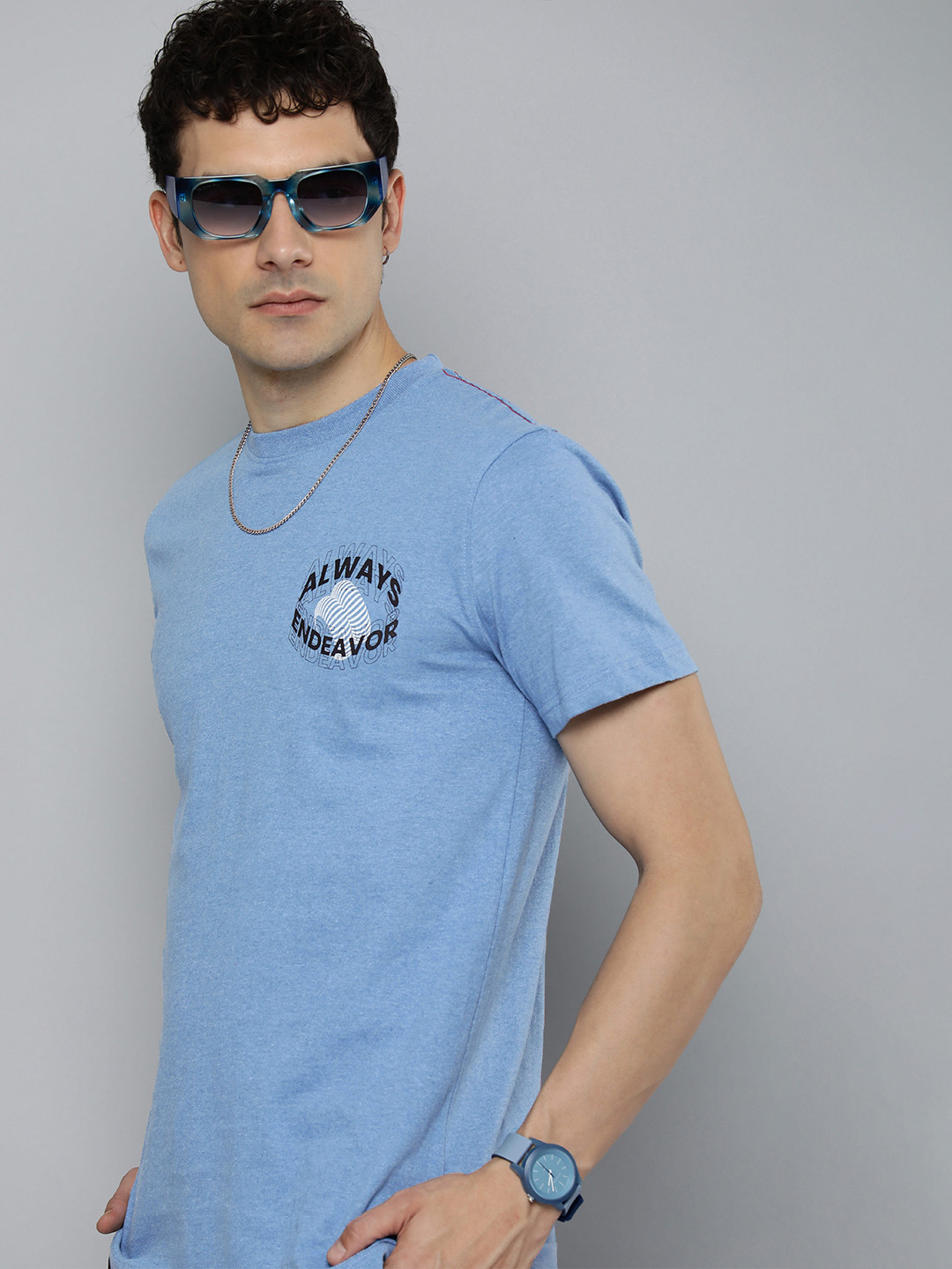 R.Code by The Roadster Life Co. Men Typography Printed T-shirt