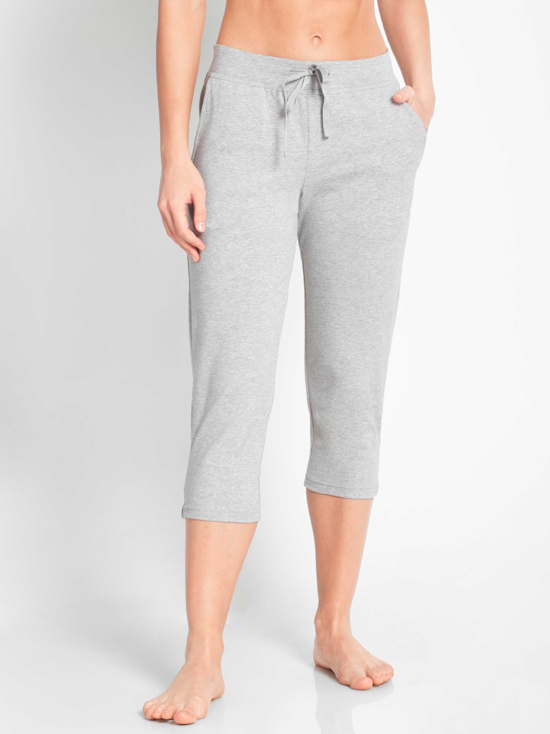 Buy Jockey Women Grey Melange Knit Lounge Capris - Lounge Pants