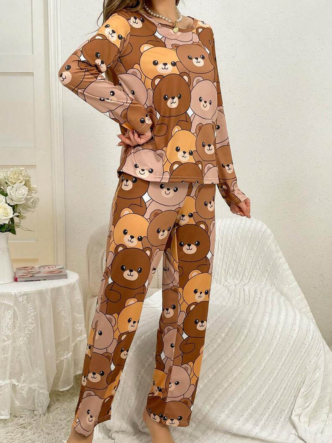 HARPITA Conversational Printed Night suit