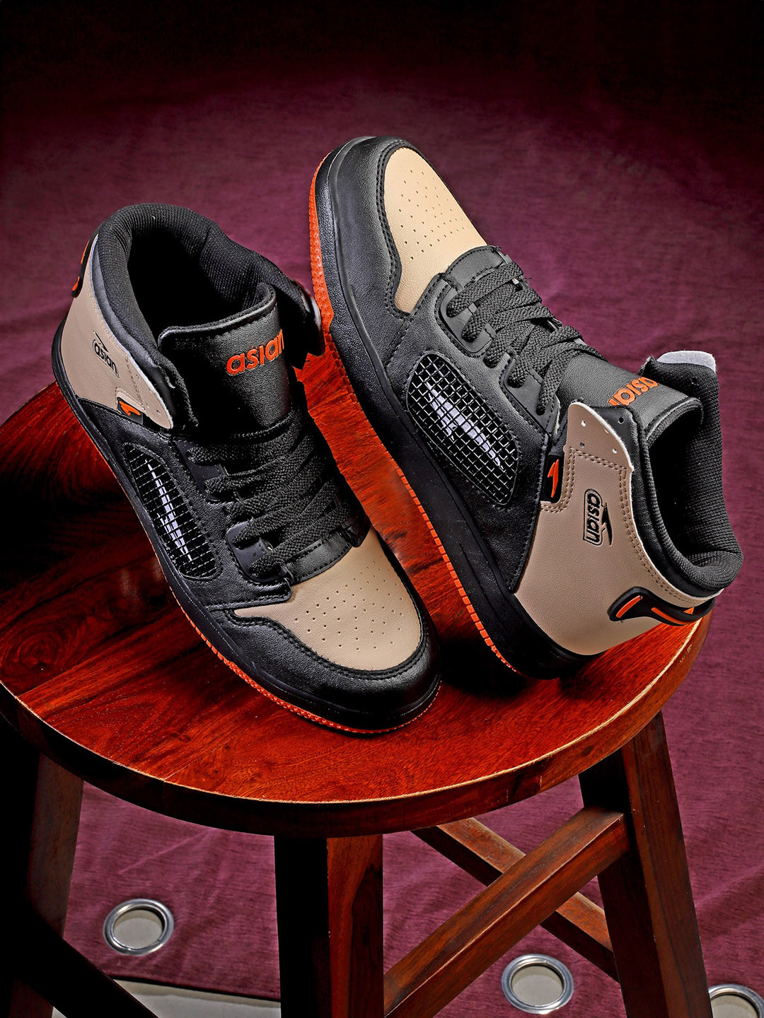 ASIAN Men Round Toe Memory Foam Sneakers